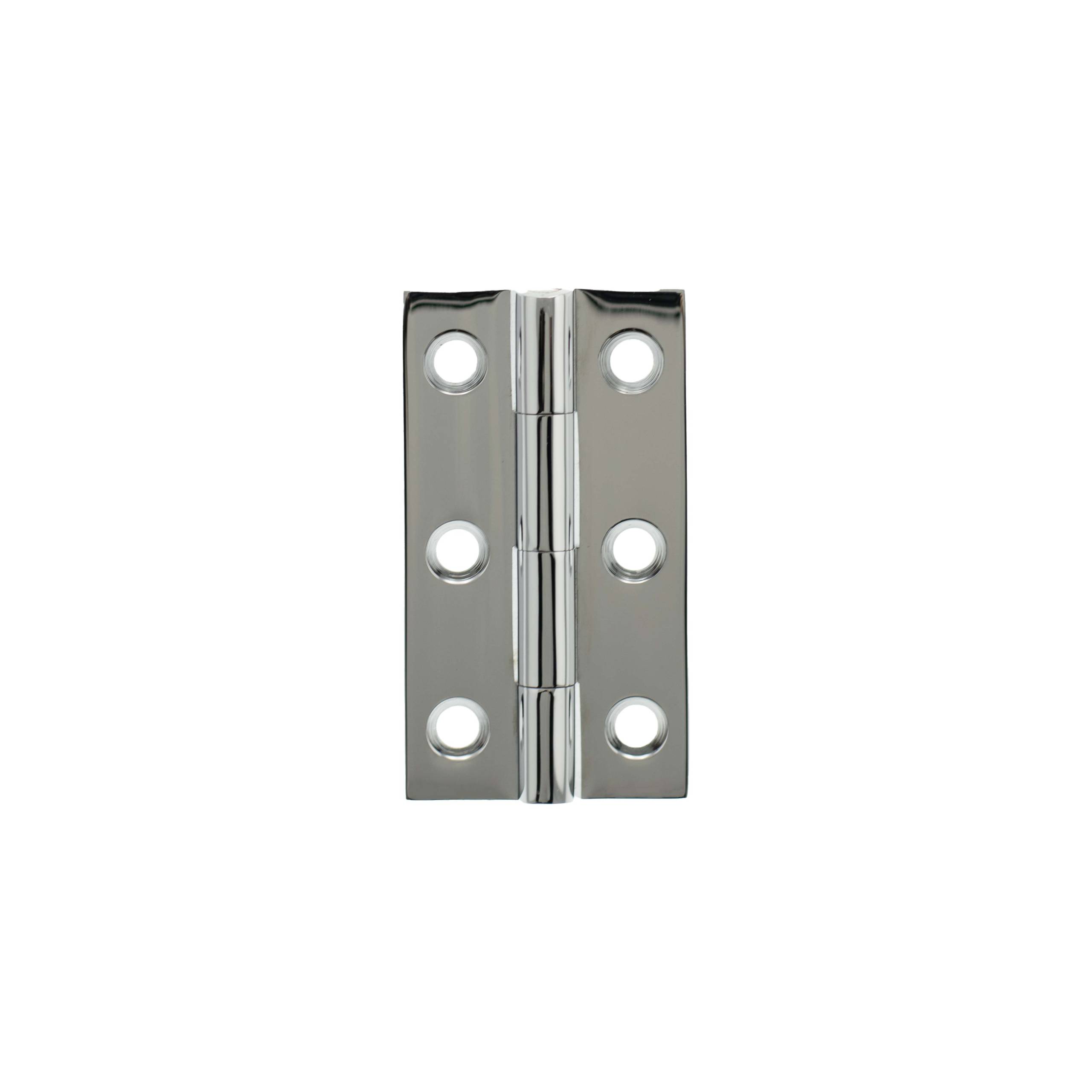 MHBH50PC Millhouse Brass Cabinet Butt Hinges 50mm x 28mm x 2mm - Polished Chrome