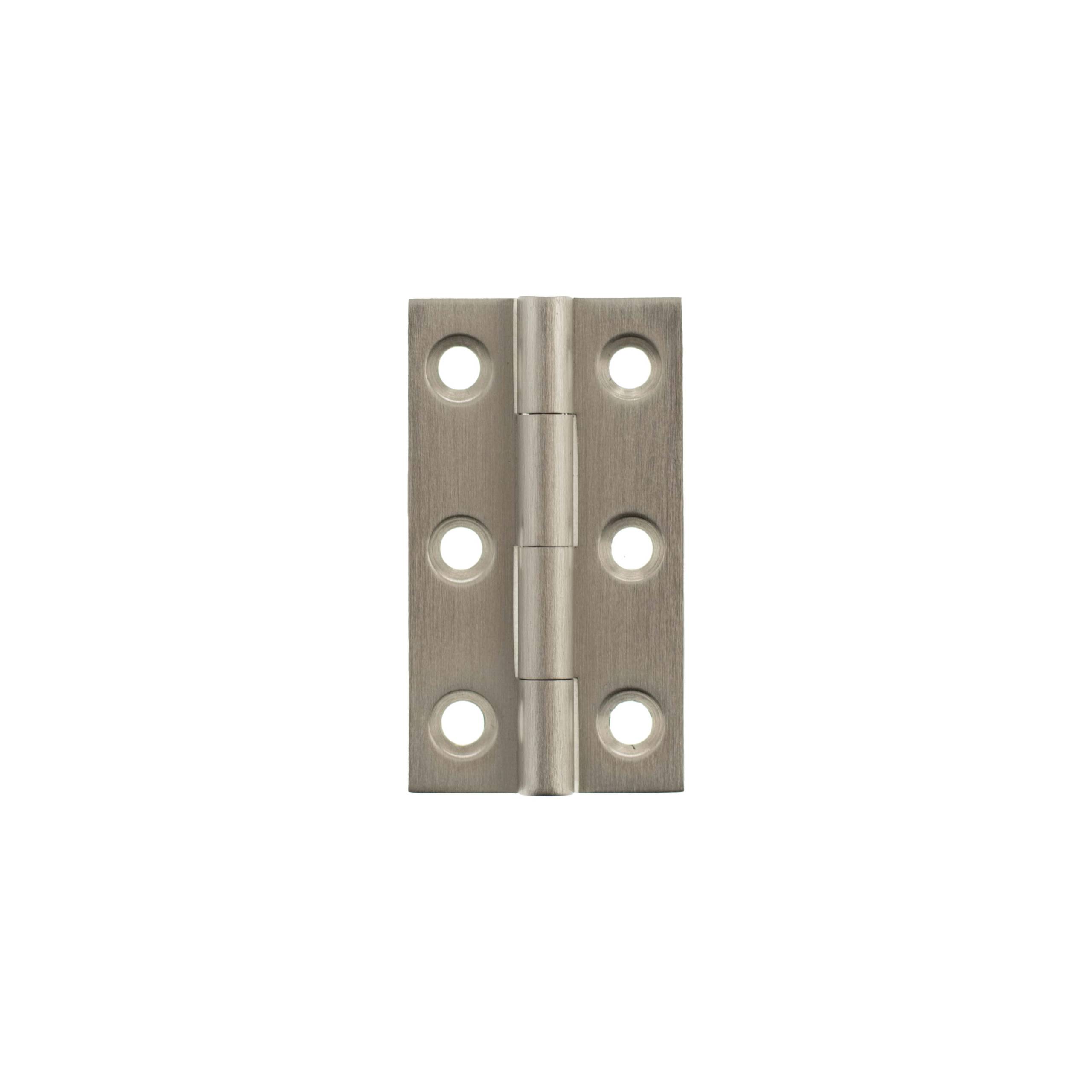 MHBH50SN Millhouse Brass Cabinet Butt Hinges 50mm x 28mm x 2mm - Satin Nickel