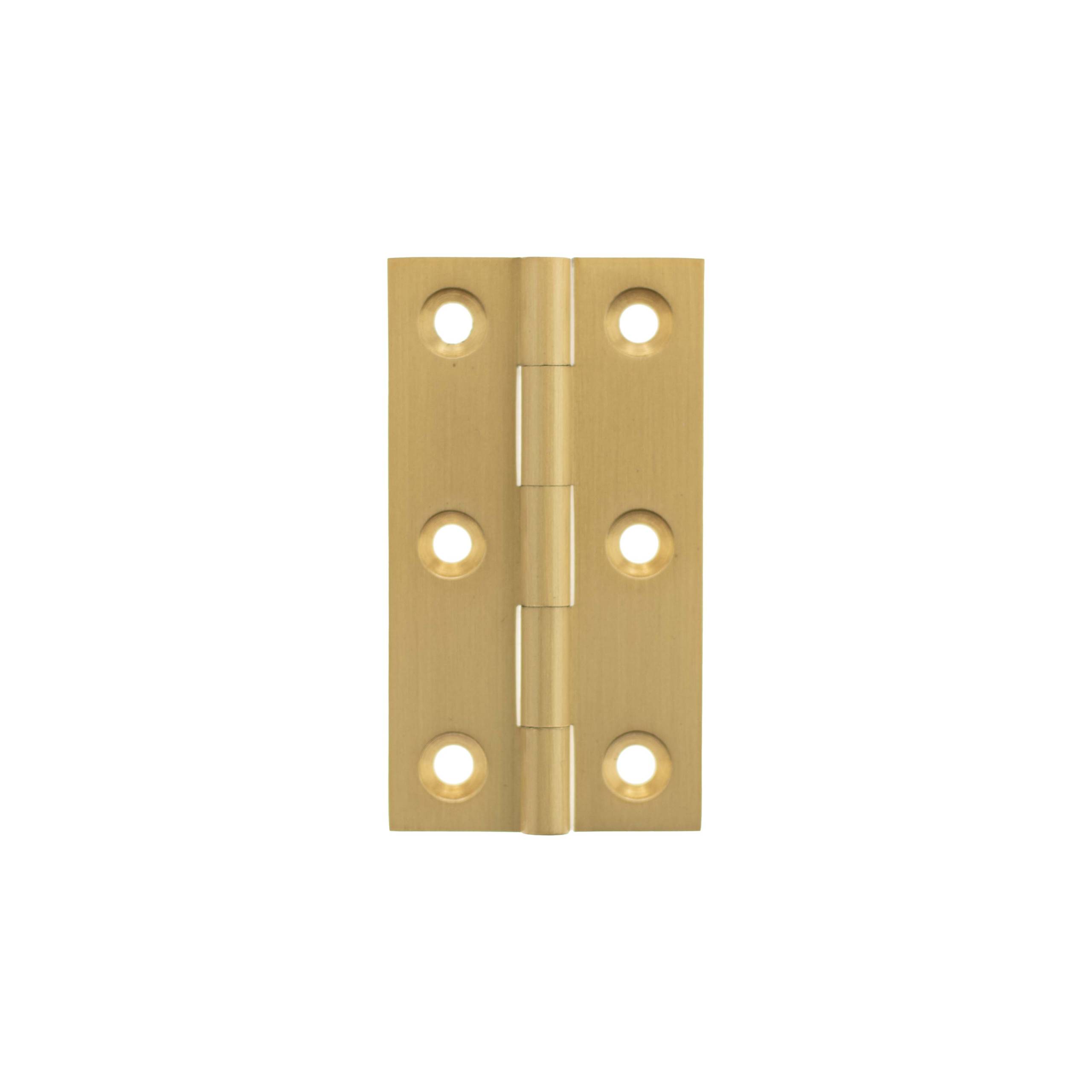 MHBH64SB Millhouse Brass Cabinet Butt Hinges 64mm x 35mm x 2mm - Satin Brass