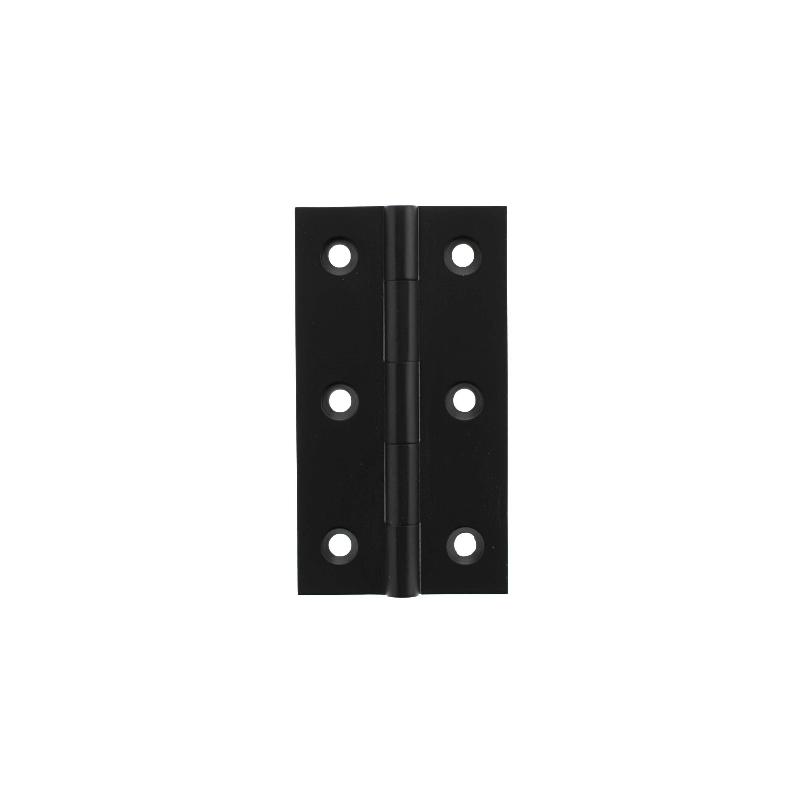 MHBH75MB Millhouse Brass Cabinet Butt Hinges 75mm x 41mm x 2mm - Matt Black