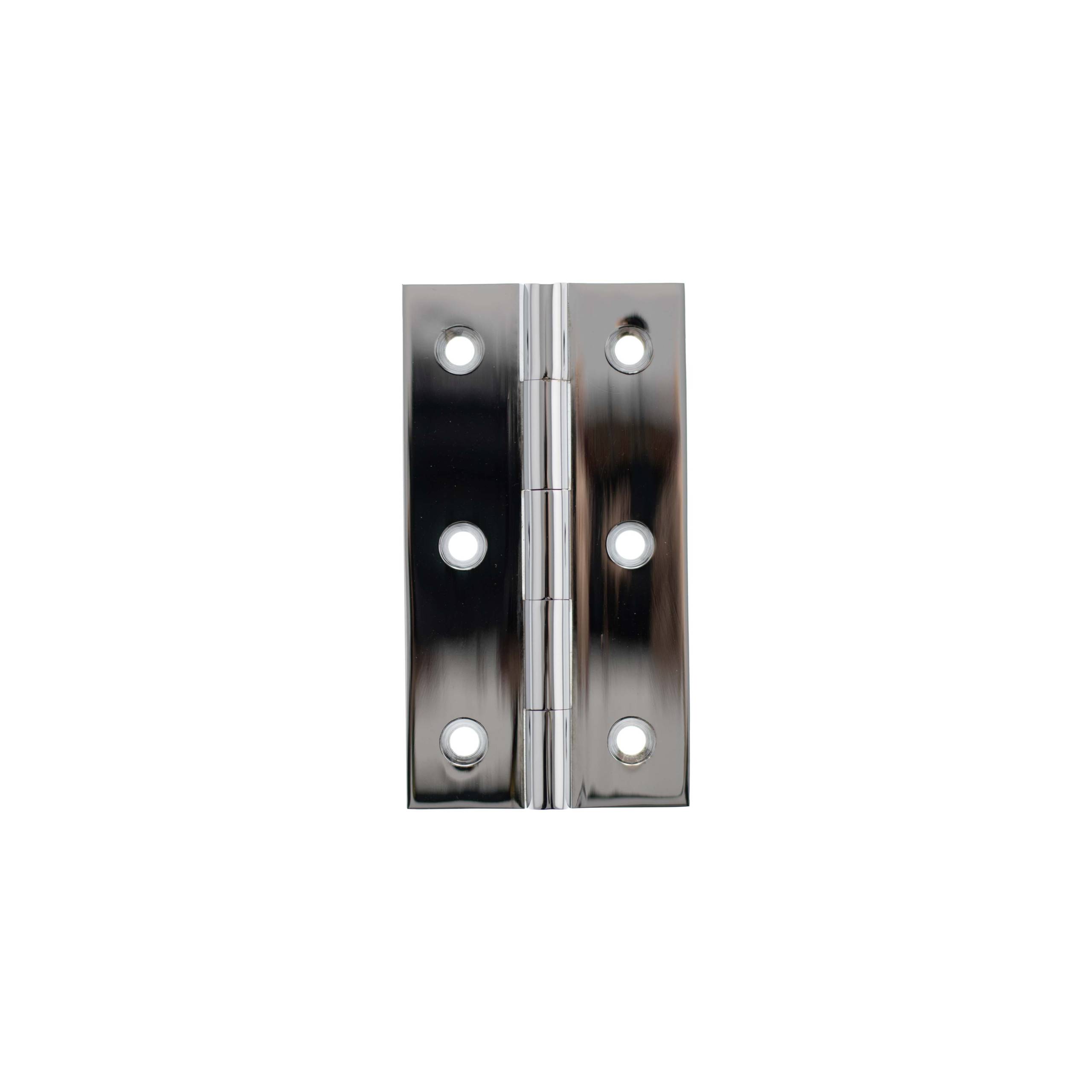 MHBH75PC Millhouse Brass Cabinet Butt Hinges 75mm x 41mm x 2mm - Polished Chrome