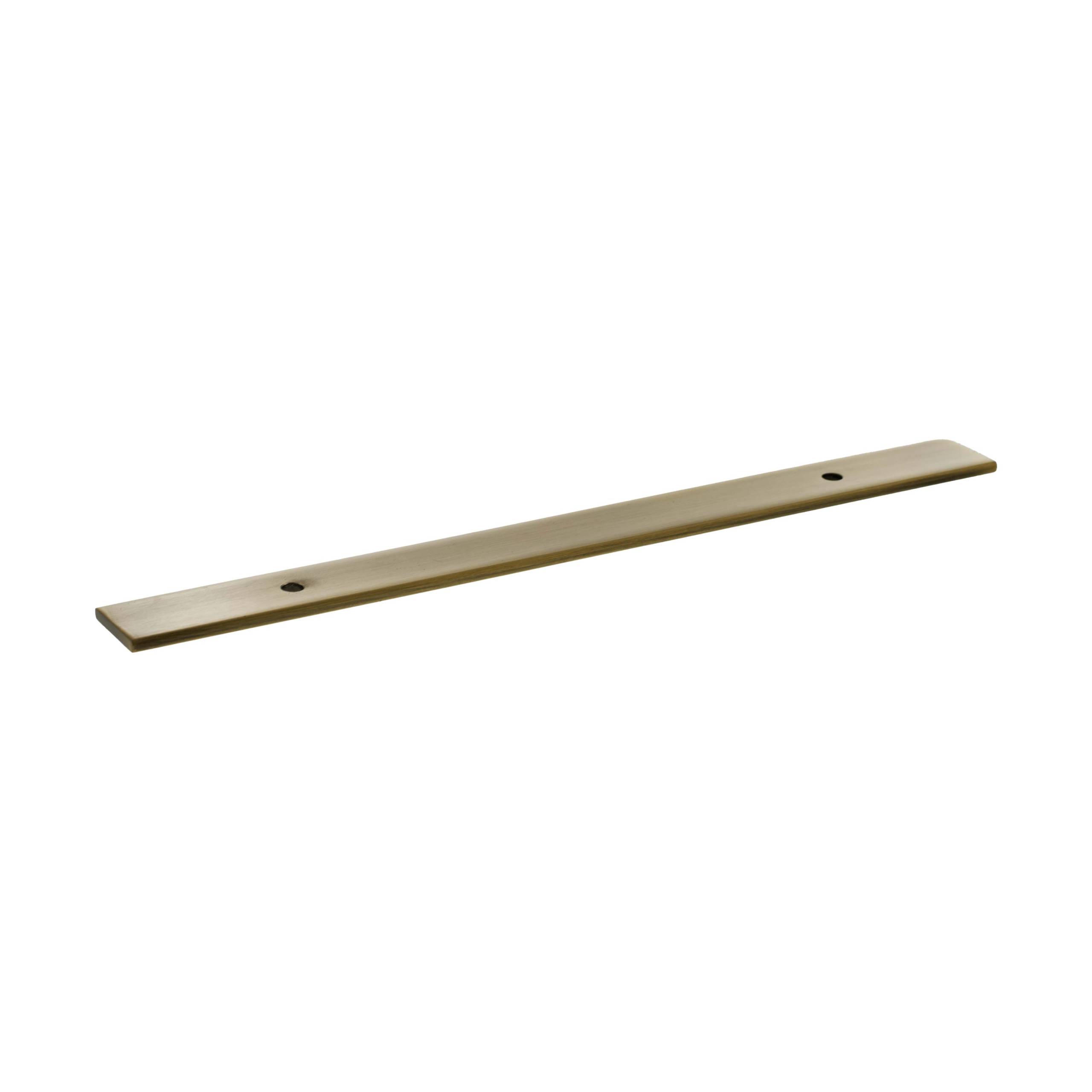 MHCBW128AB Millhouse Brass Long Wide Cabinet Handle Backplate 128mm - Antique Brass