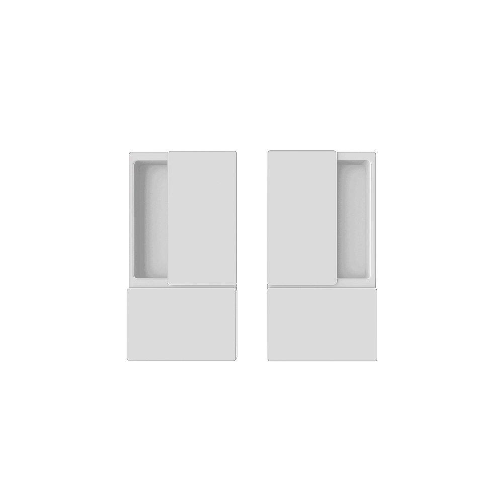AGB Wave Flush Door Handle & Lock Set for Hinged Doors