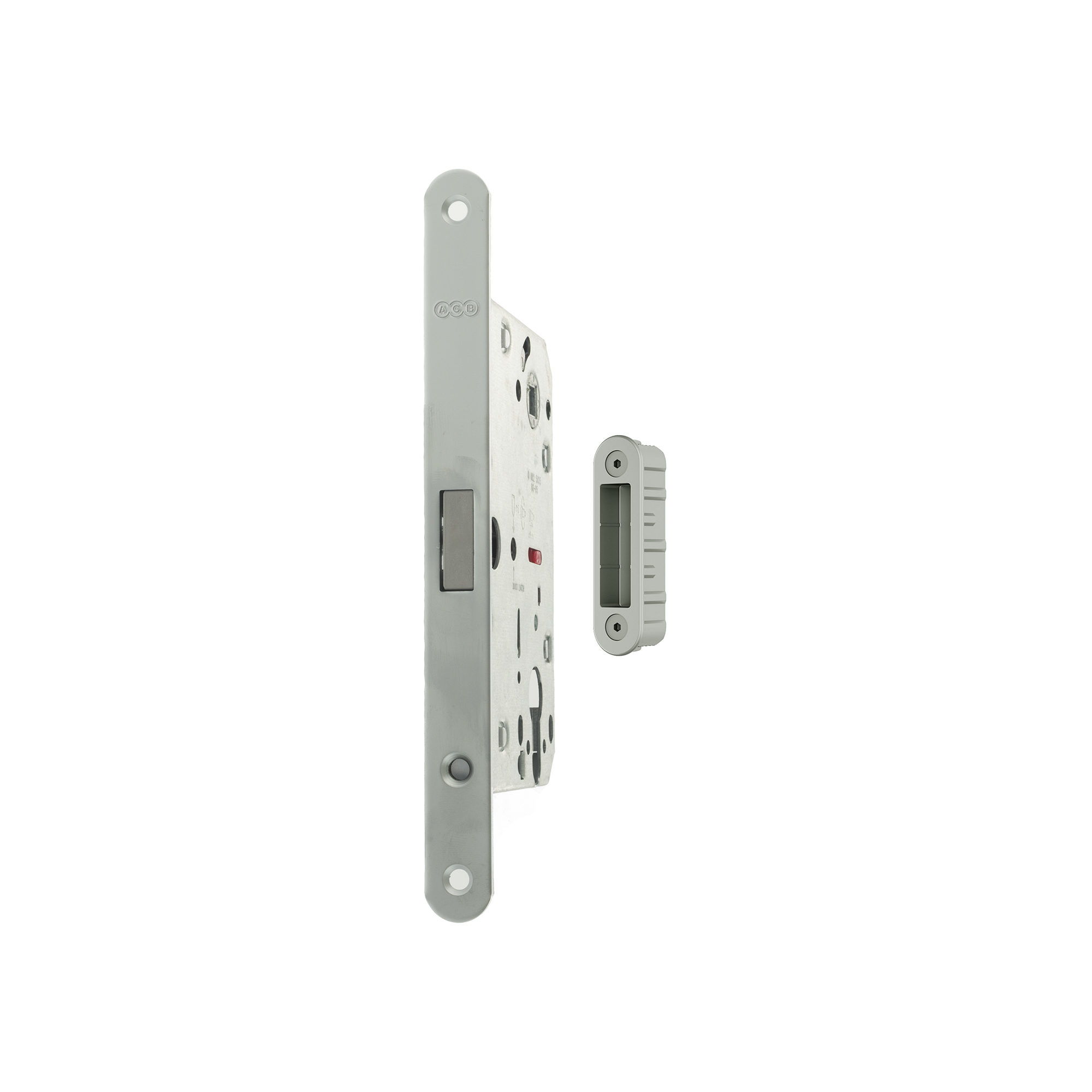 AGB2XTE50SC-ALU AGB Polaris 2XT Magnetic Euro Profile Sashlock 50mm backset with strike plates for ALU doors - Satin Chrome