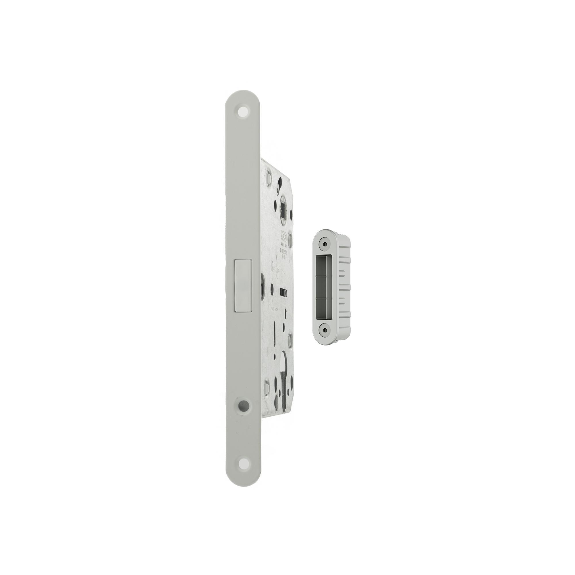 AGB2XTE50WH-ALU AGB Polaris 2XT Magnetic Euro Profile Sashlock 50mm backset with strike plates for ALU doors - White