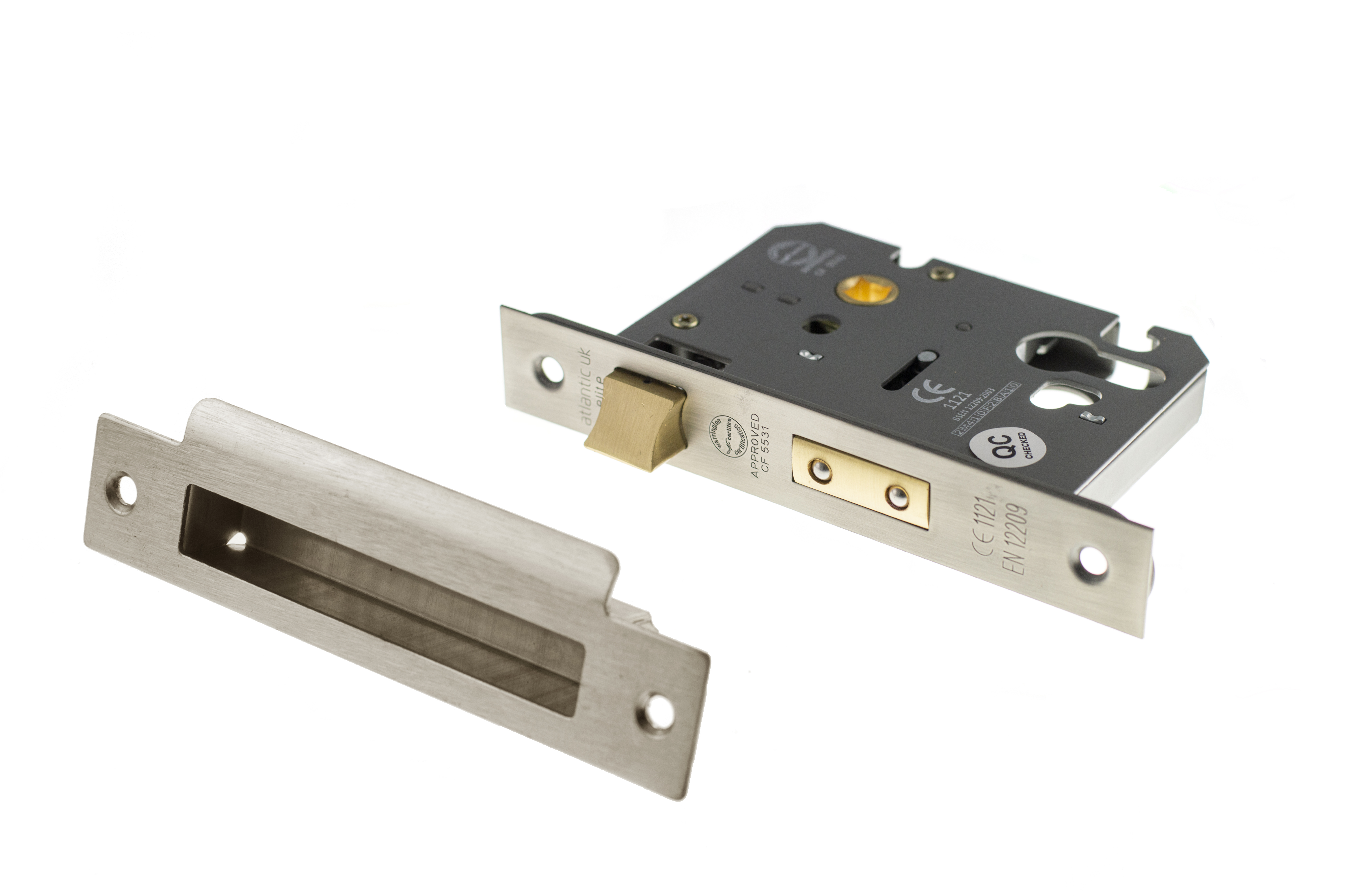 ALKSASHE25MBN Atlantic Euro Sashlock [CE] 2.5" - Matt Gun Metal