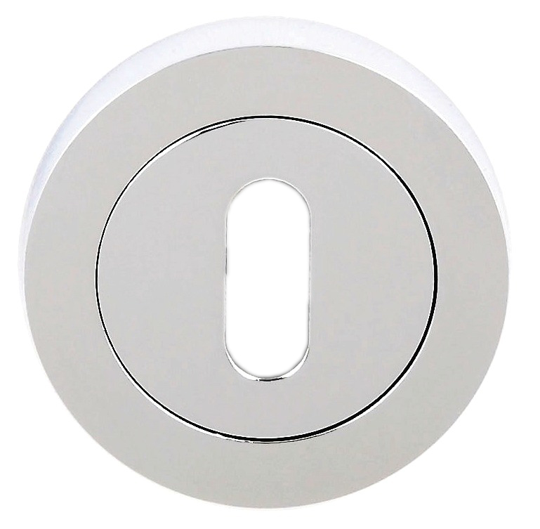 S2ESCKRPC STATUS Key Escutcheons on Round Rose - Polished Chrome