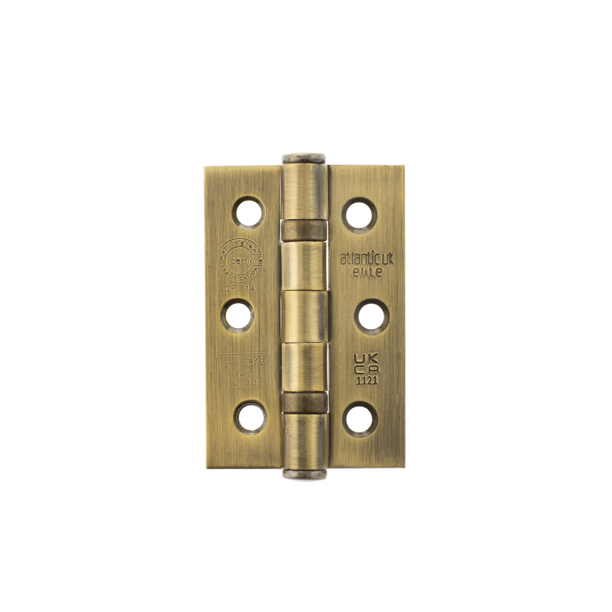 A2H322MAB Atlantic CE Fire Rated Grade 7 Ball Bearing Hinges 3" x 2" x 2mm - Matt Antique Brass