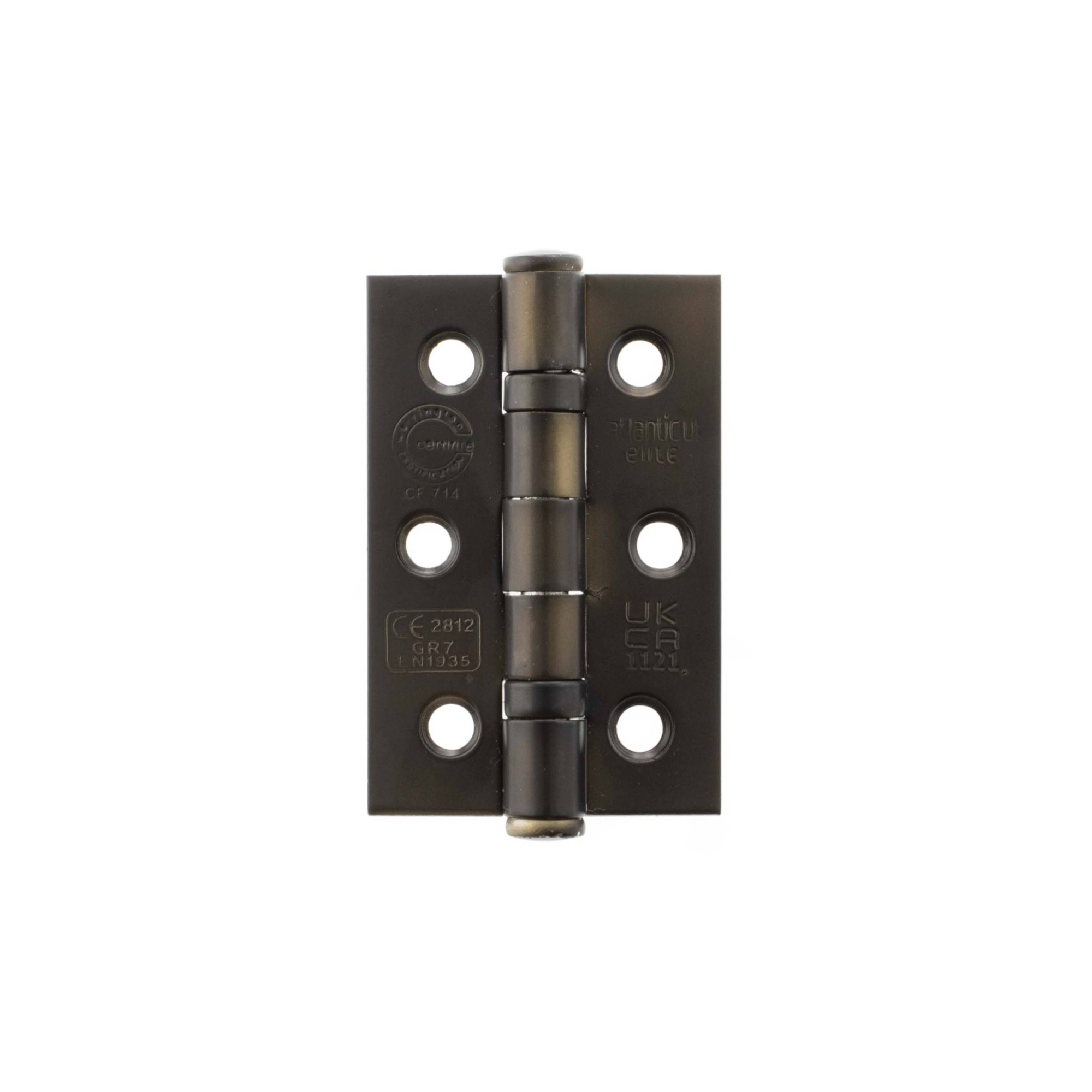 A2H322UDB Atlantic CE Fire Rated Grade 7 Ball Bearing Hinges 3" x 2" x 2mm - Urban Dark Bronze