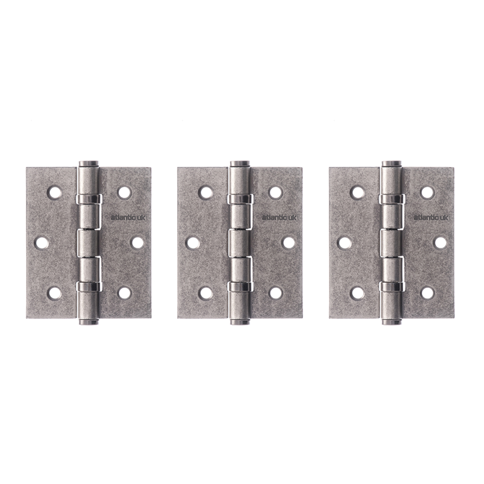 A2HB32525DS(3) Atlantic Ball Bearing Hinges 3" x 2.5" x 2.5mm set of 3 - Distressed Silver