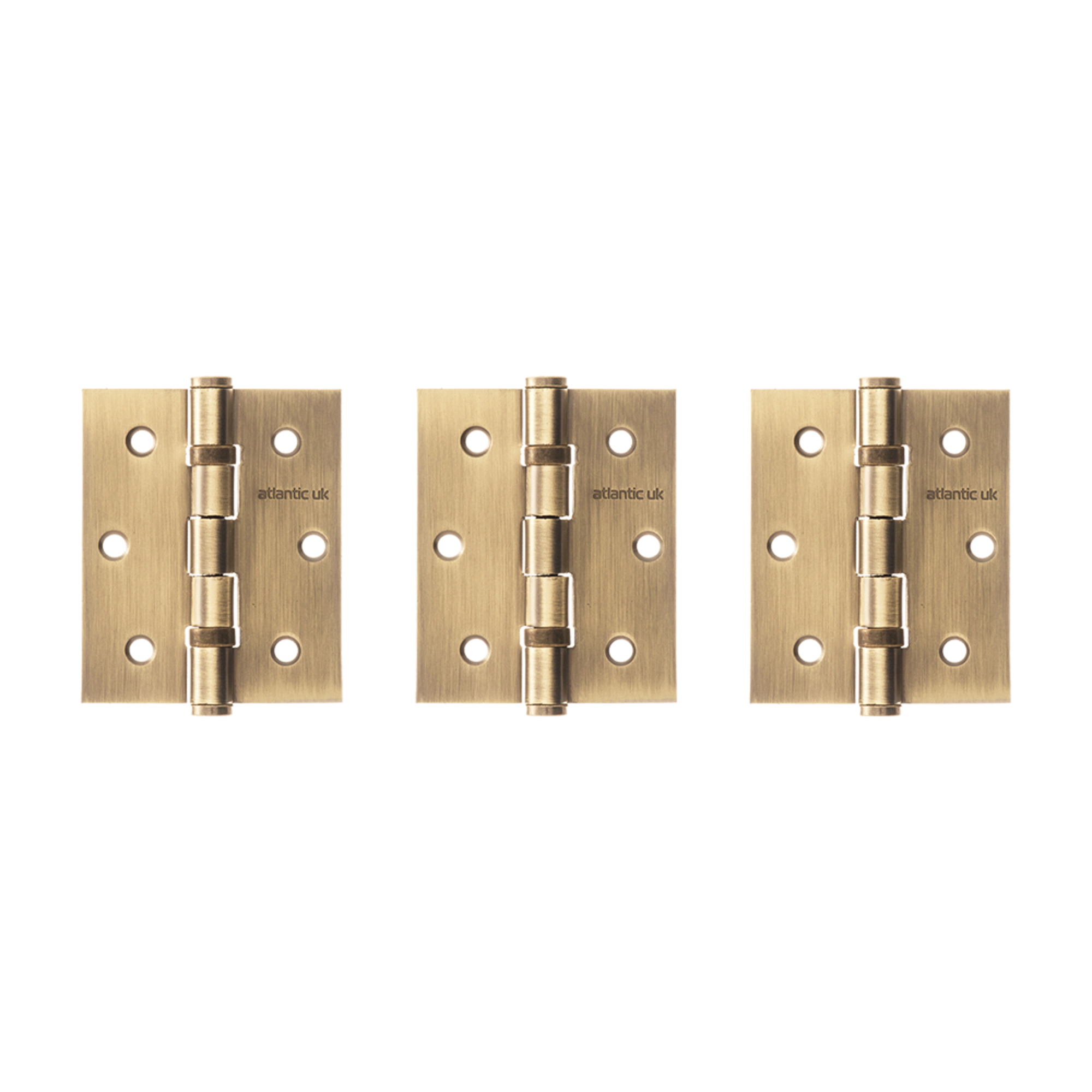 A2HB32525MAB(3) Atlantic Ball Bearing Hinges 3" x 2.5" x 2.5mm set of 3 - Matt Antique Brass