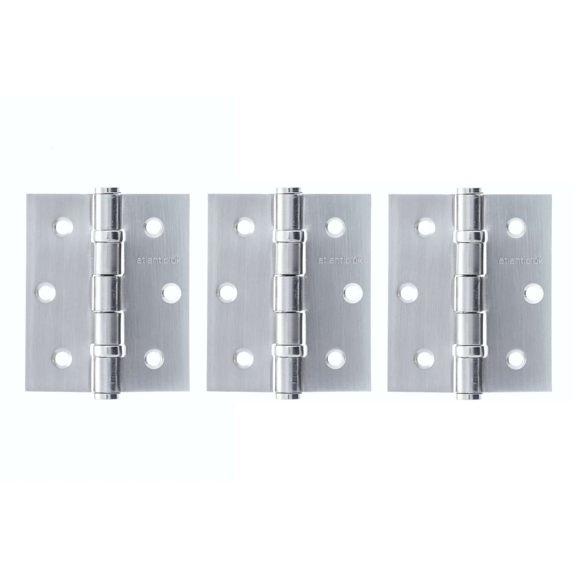 A2HB32525SC(3) Atlantic Ball Bearing Hinges 3" x 2.5" x 2.5mm set of 3 - Satin Chrome