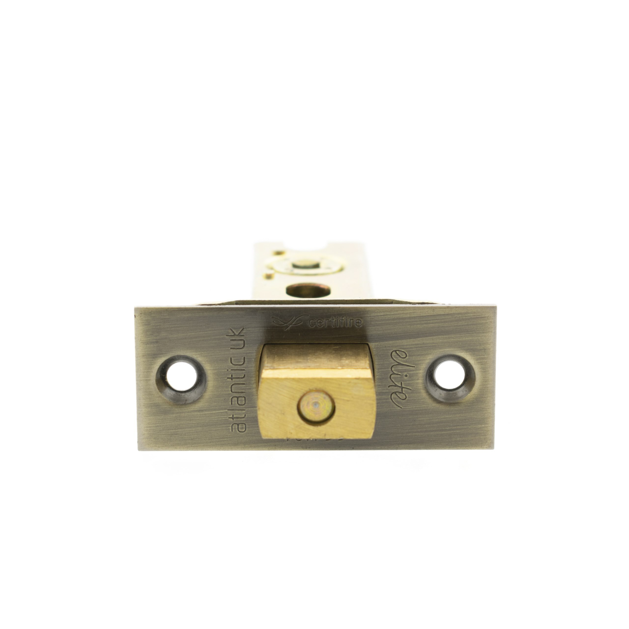 ADBCE3AB Atlantic Fire-Rated CE Marked Bolt Through Heavy Duty Tubular Deadbolt 3" - Antique Brass