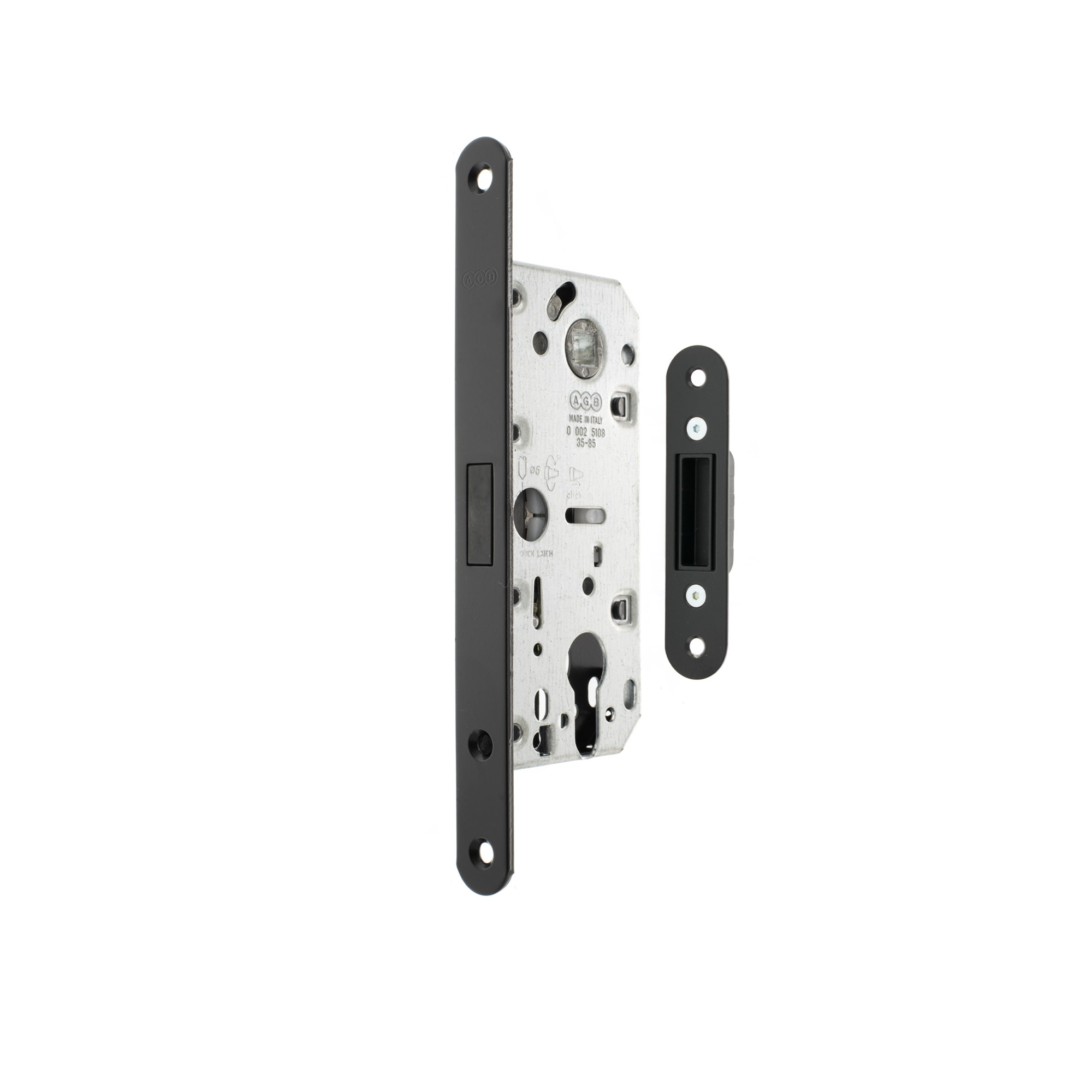 AGB2XT25EMB AGB Polaris 2XT Magnetic Euro Profile Sashlock with adjustable strikeplate 35mm backset - Matt Black