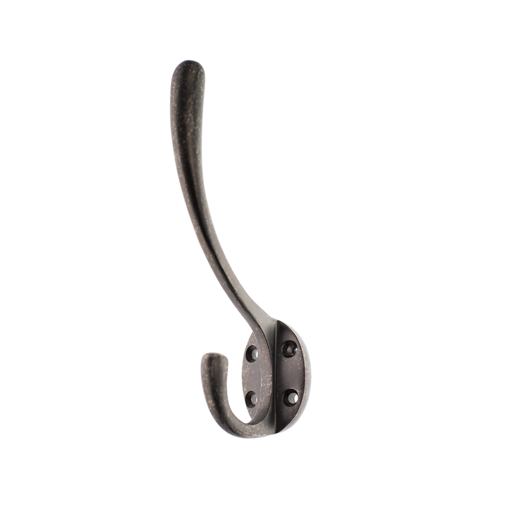 AHCHDS Atlantic Traditional Hat & Coat Hook - Distressed Silver