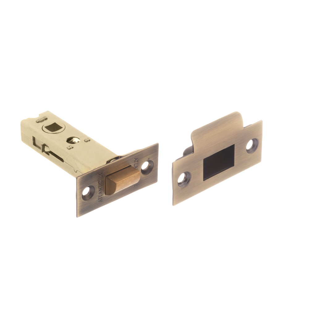 AL3MAB Atlantic Heavy Duty Bolt Through Tubular Latch 3" - Matt Antique Brass