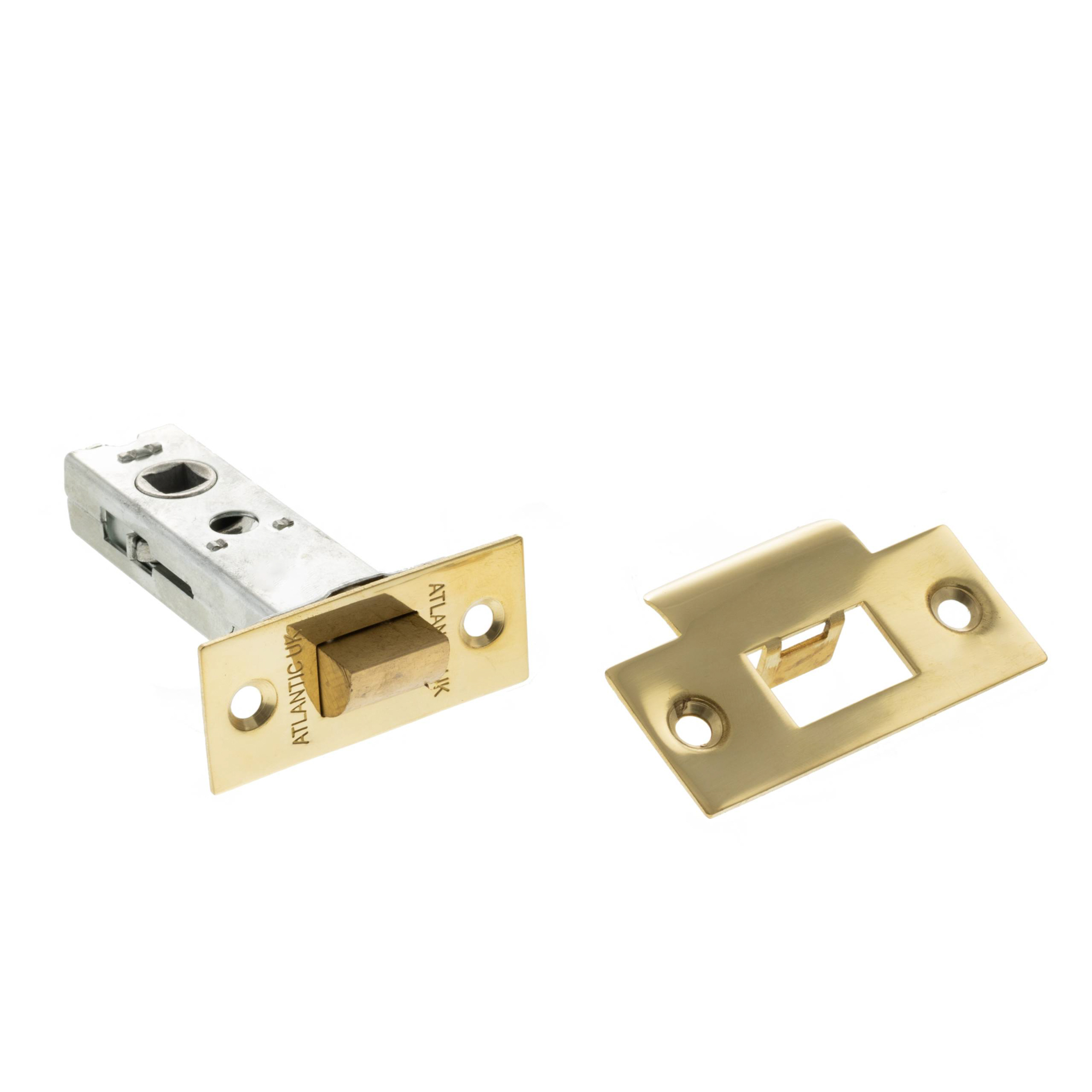 AL3RB Heavy Duty Bolt Through Tubular Latch 3'' - Unlacquered Brass