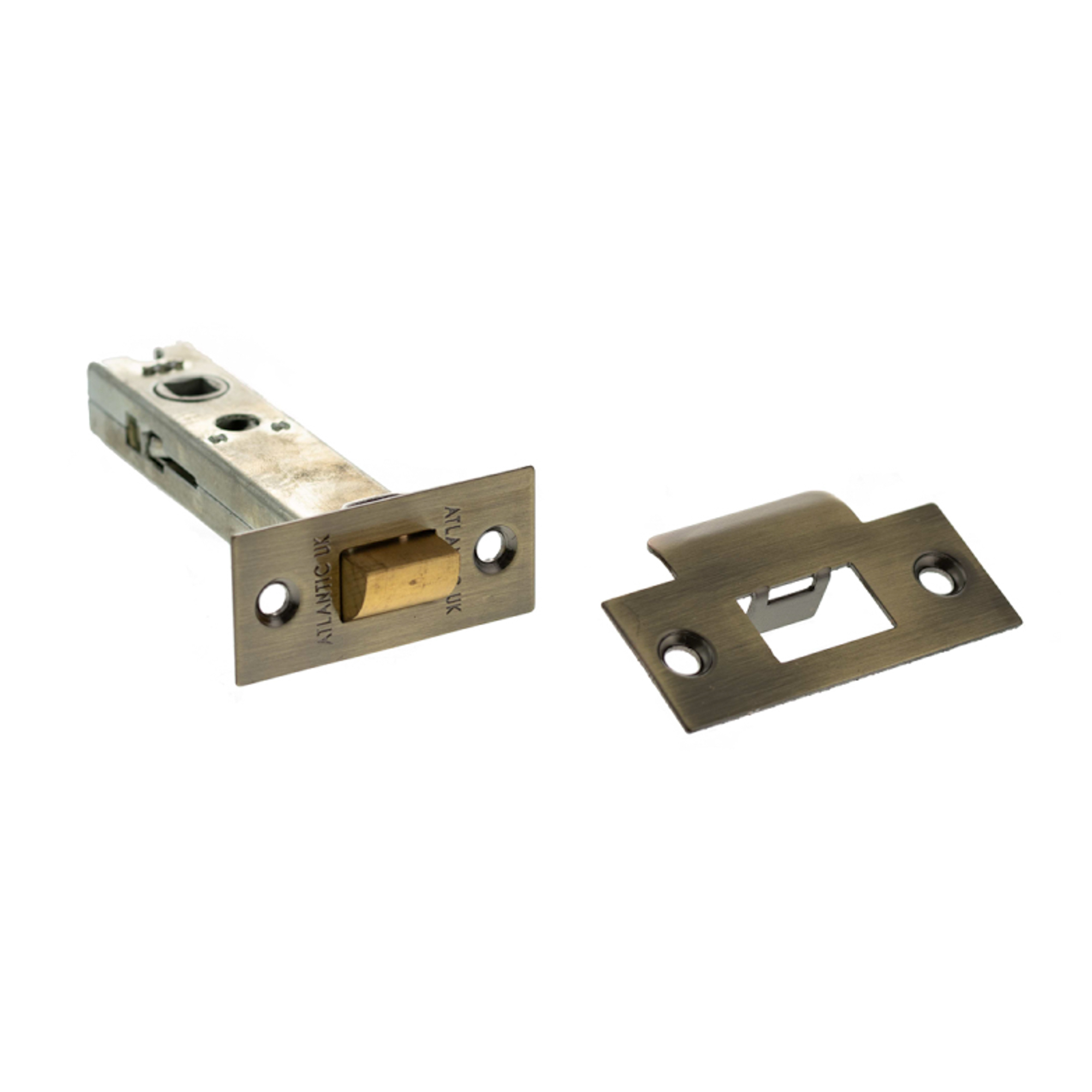 AL4AB Atlantic Heavy Duty Bolt Through Tubular Latch 4" - Antique Brass