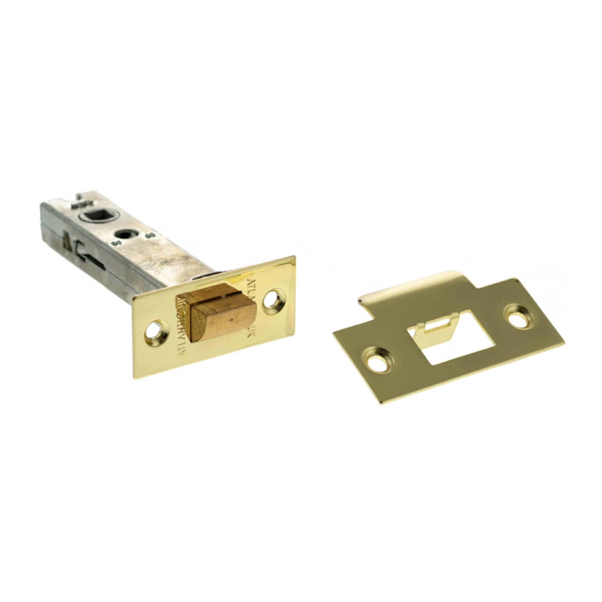 AL4BP Atlantic Heavy Duty Bolt Through Tubular Latch 4" - Polished Brass