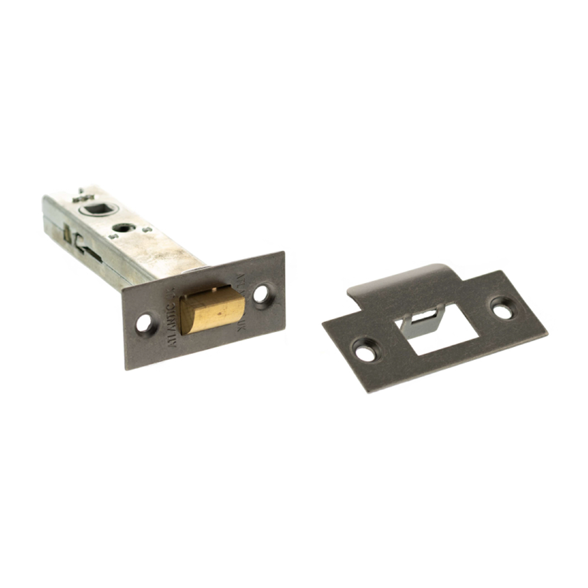 AL4DS Atlantic Heavy Duty Bolt Through Tubular Latch 4" - Distressed Silver