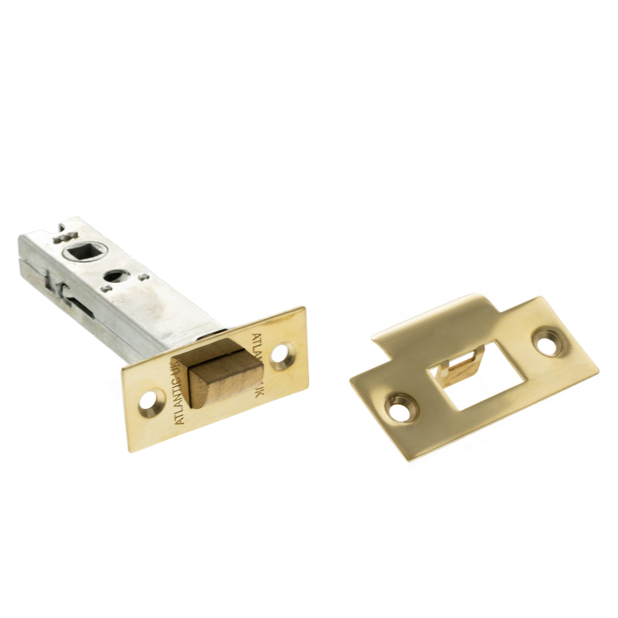 AL4RB Atlantic Heavy Duty Bolt Through Tubular Latch 4" - Unlacquered Brass