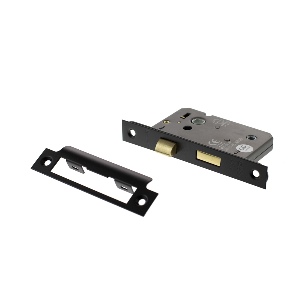 ALKBATH3MB Atlantic Bathroom Lock [CE] 3" - Matt Black