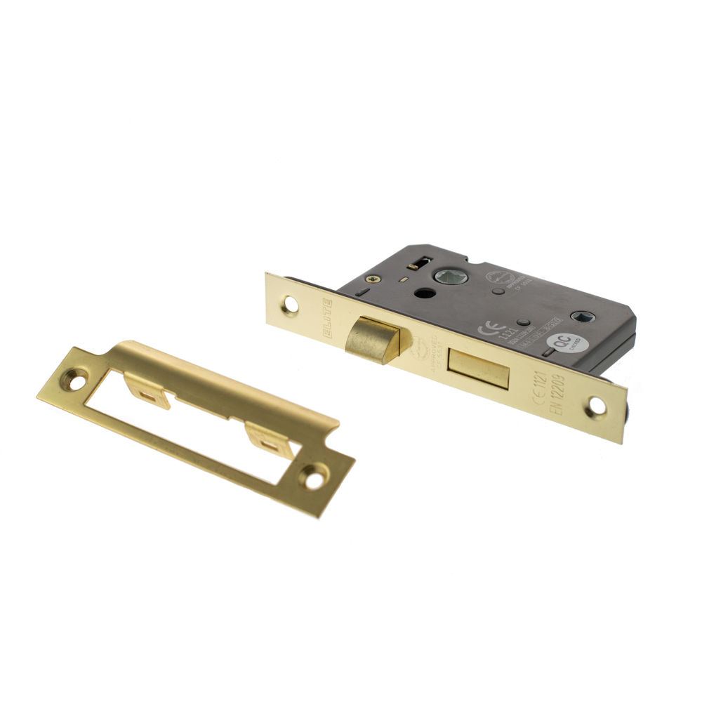 ALKBATH3PB Atlantic Bathroom Lock [CE] 3" - Polished Brass