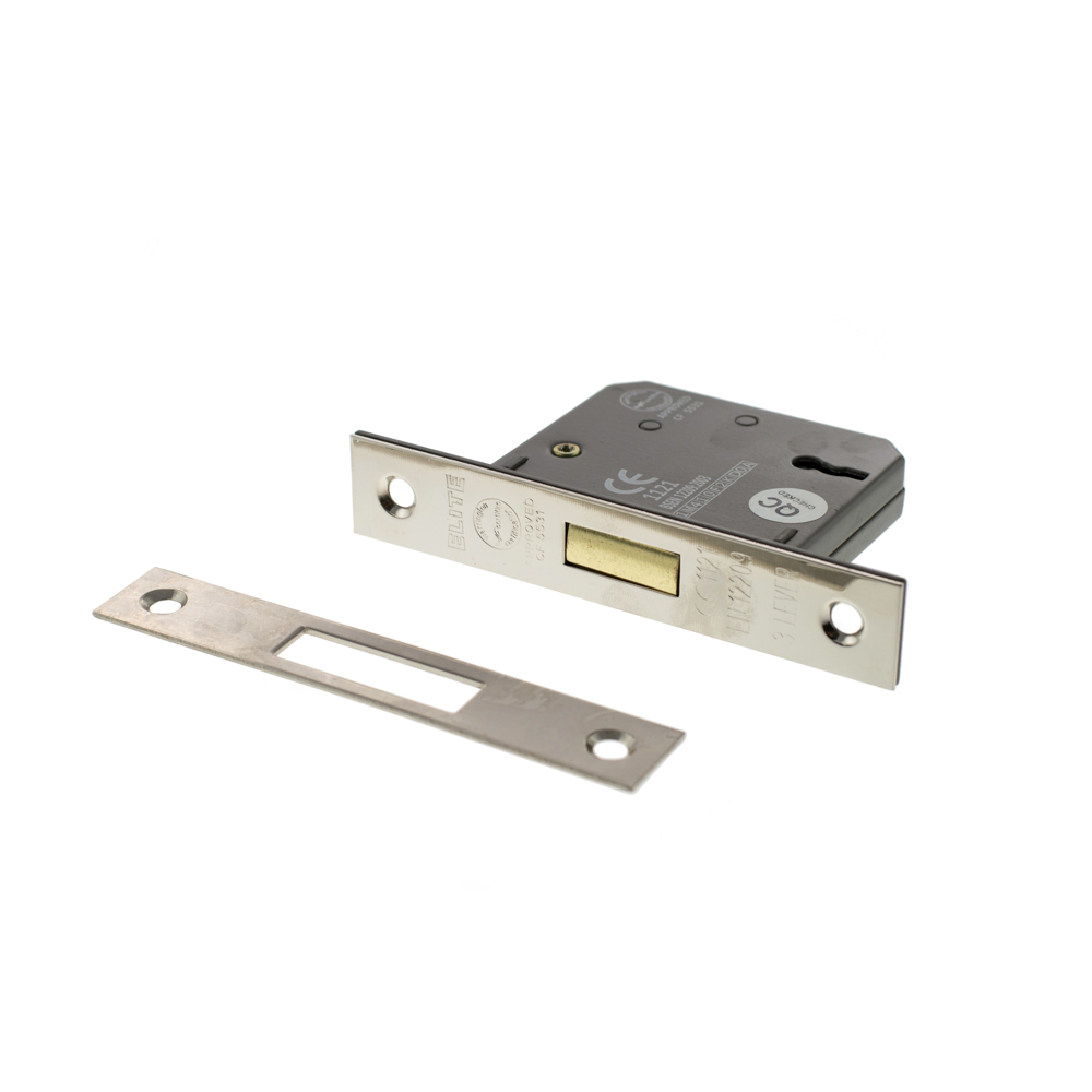 Atlantic 3 Lever Key Deadlock [CE] 3" - Polished Nickel - Key-to-differ