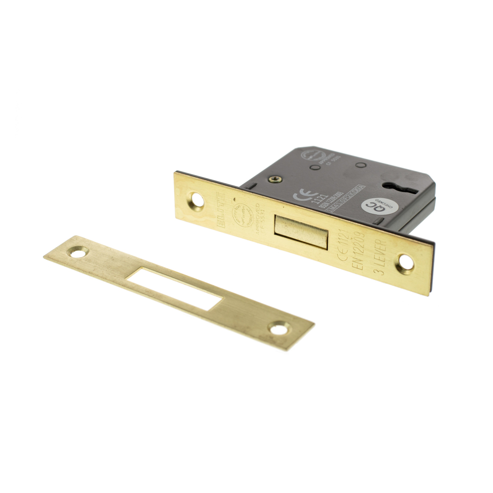 Atlantic 3 Lever Key Deadlock [CE] 3" - Satin Brass - Key-to-differ