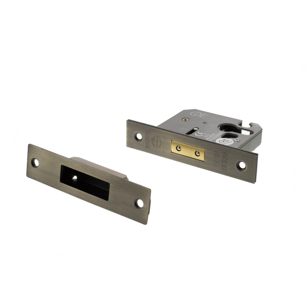ALKDEADE3MAB Atlantic Euro Deadlock [CE] 3" - Matt Antique Brass