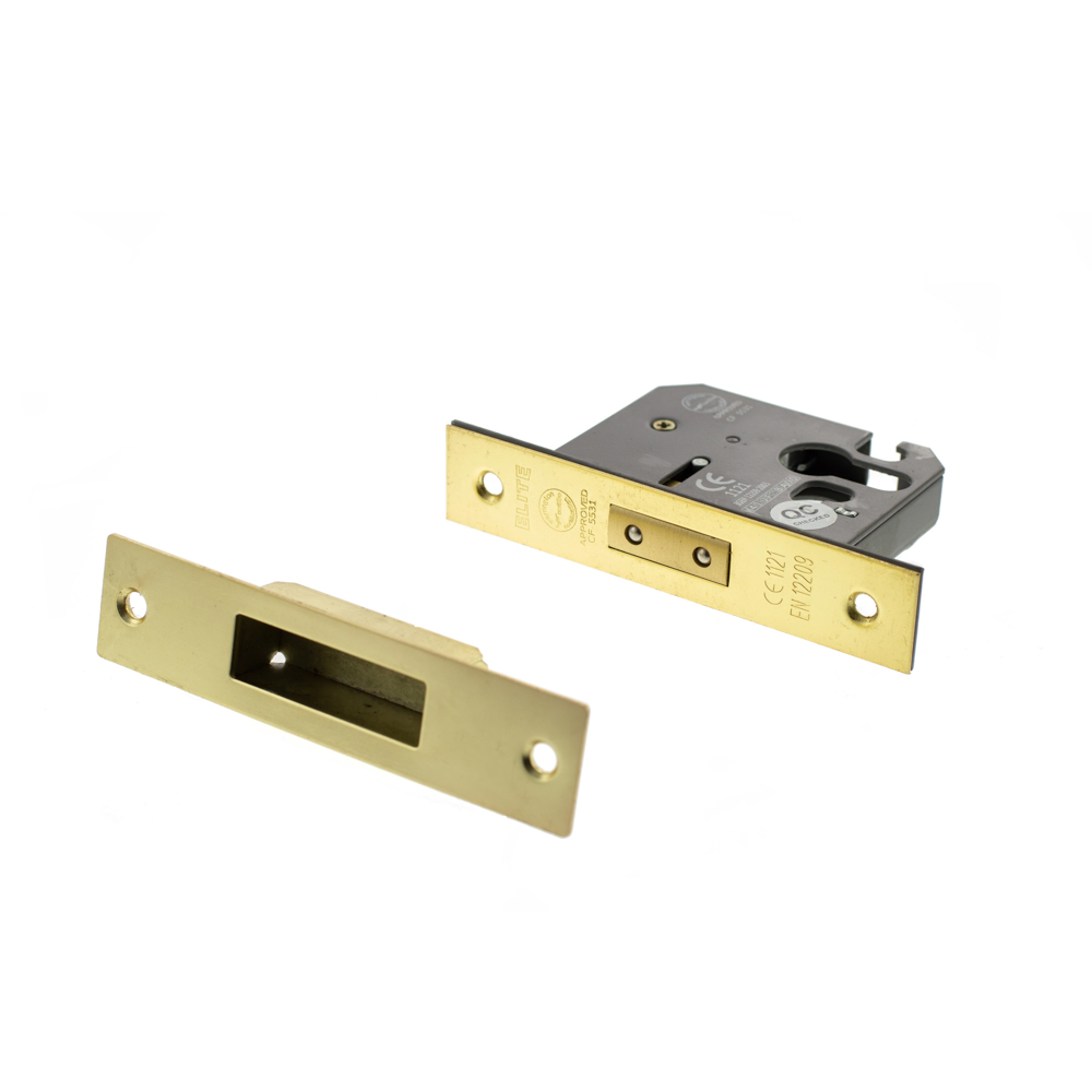 ALKDEADE3PB Atlantic Euro Deadlock [CE] 3" - Polished Brass