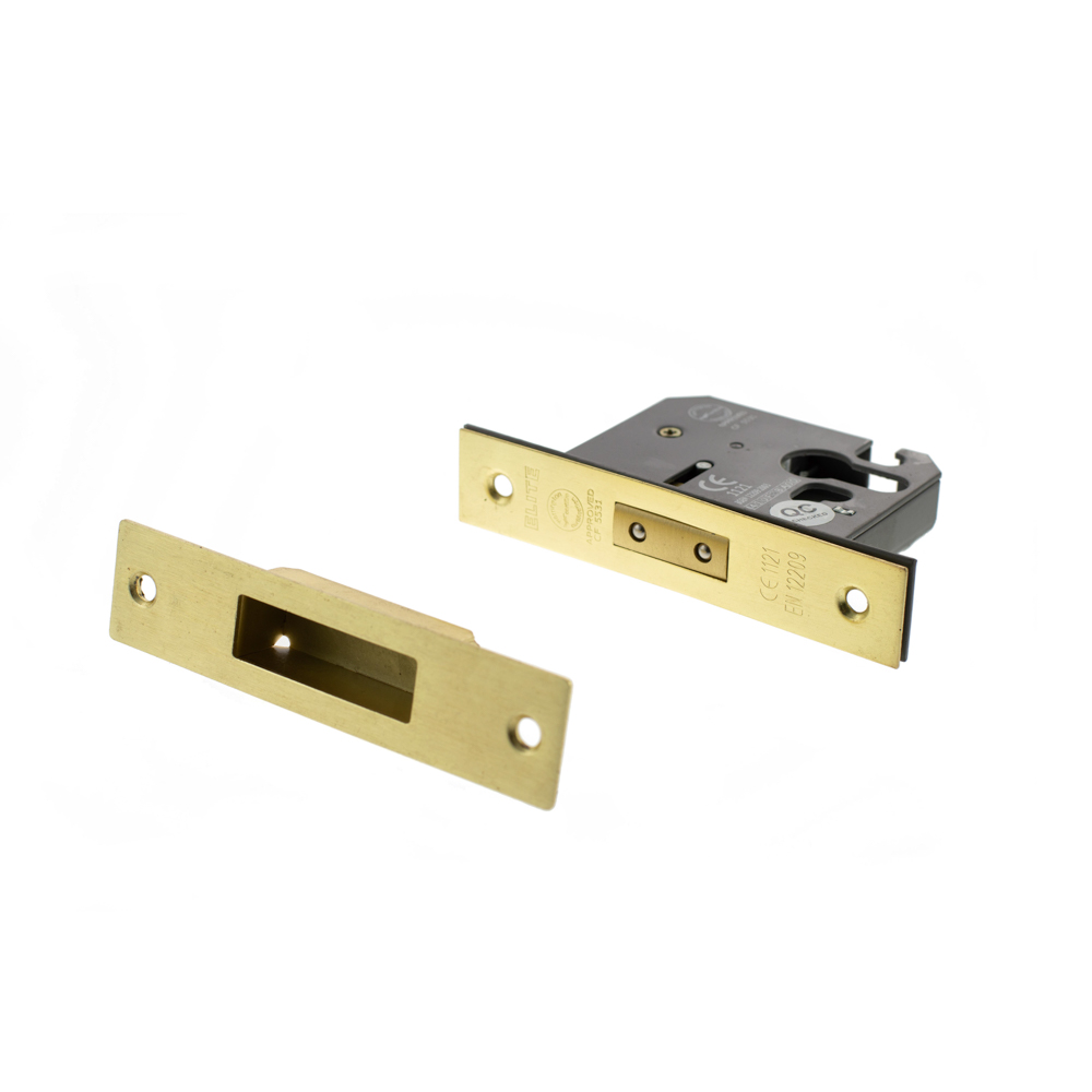 ALKDEADE3SB Atlantic Euro Deadlock [CE] 3" - Satin Brass