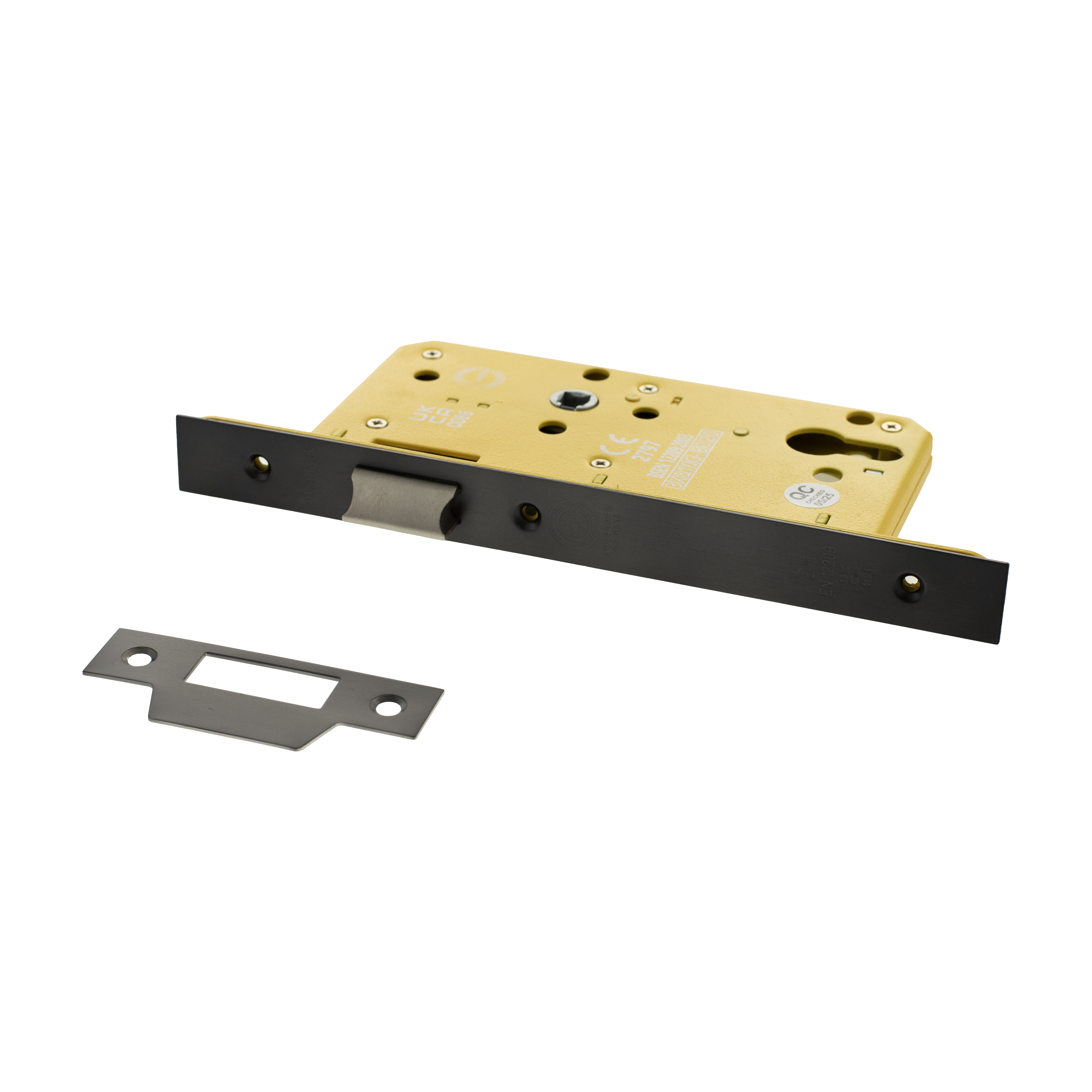 ALKDINL60HDMBN Atlantic DIN Heavy Duty Latch 60mm backset - Matt Gun Metal