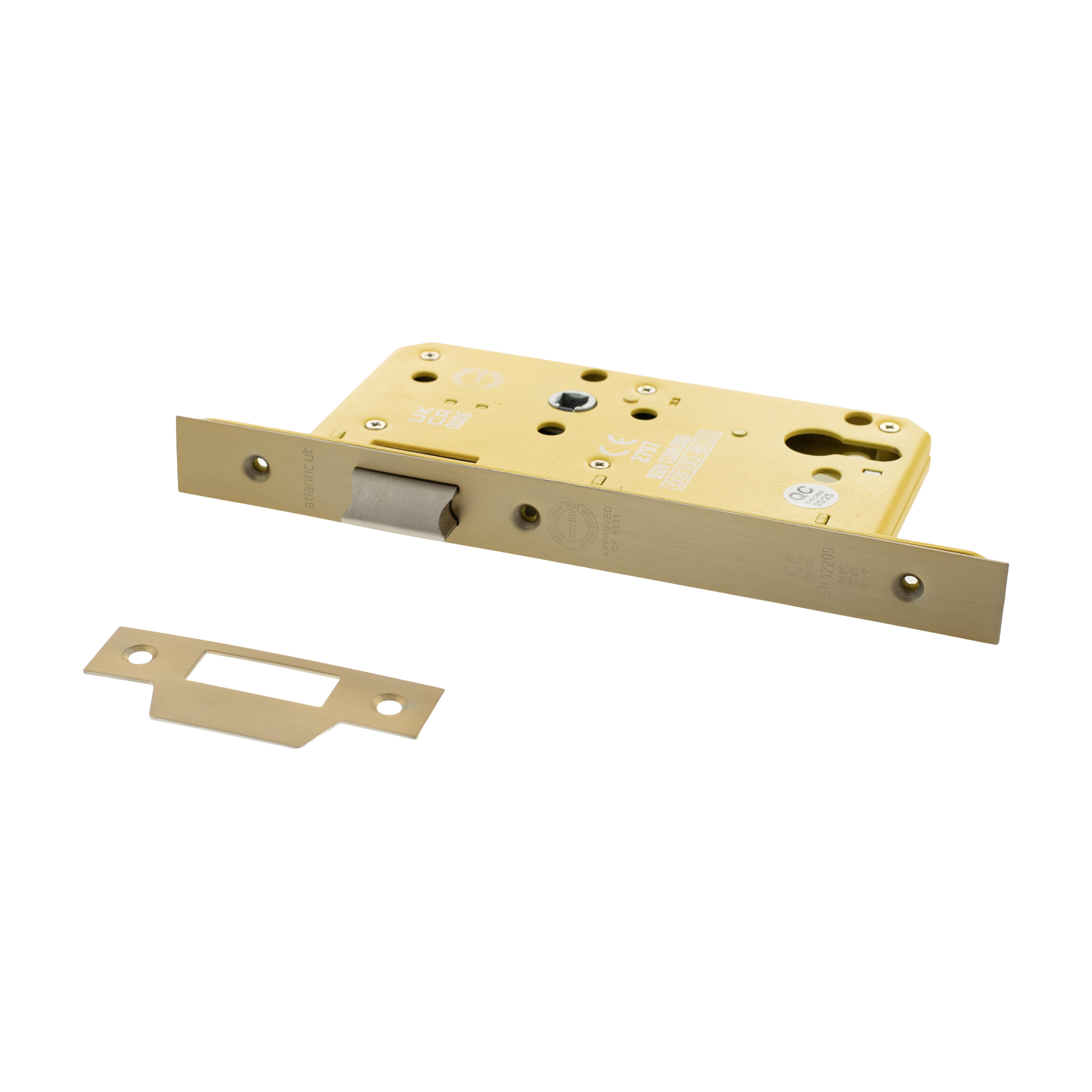 ALKDINL60HDSB Atlantic DIN Heavy Duty Latch 60mm backset - Satin Brass