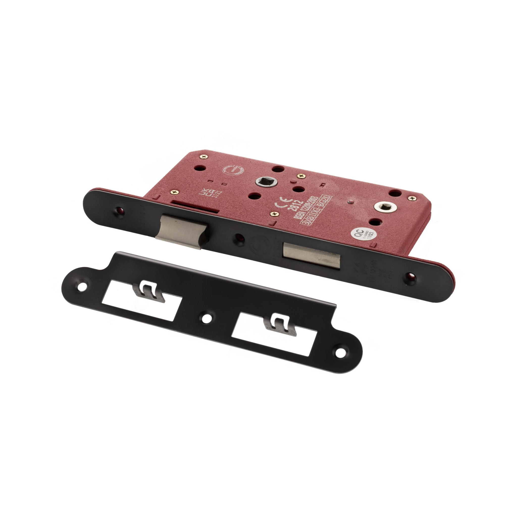 ALKDINRB60MBN Atlantic DIN Radius Bathroom Lock Double Turn 60mm backset - Matt Gun Metal