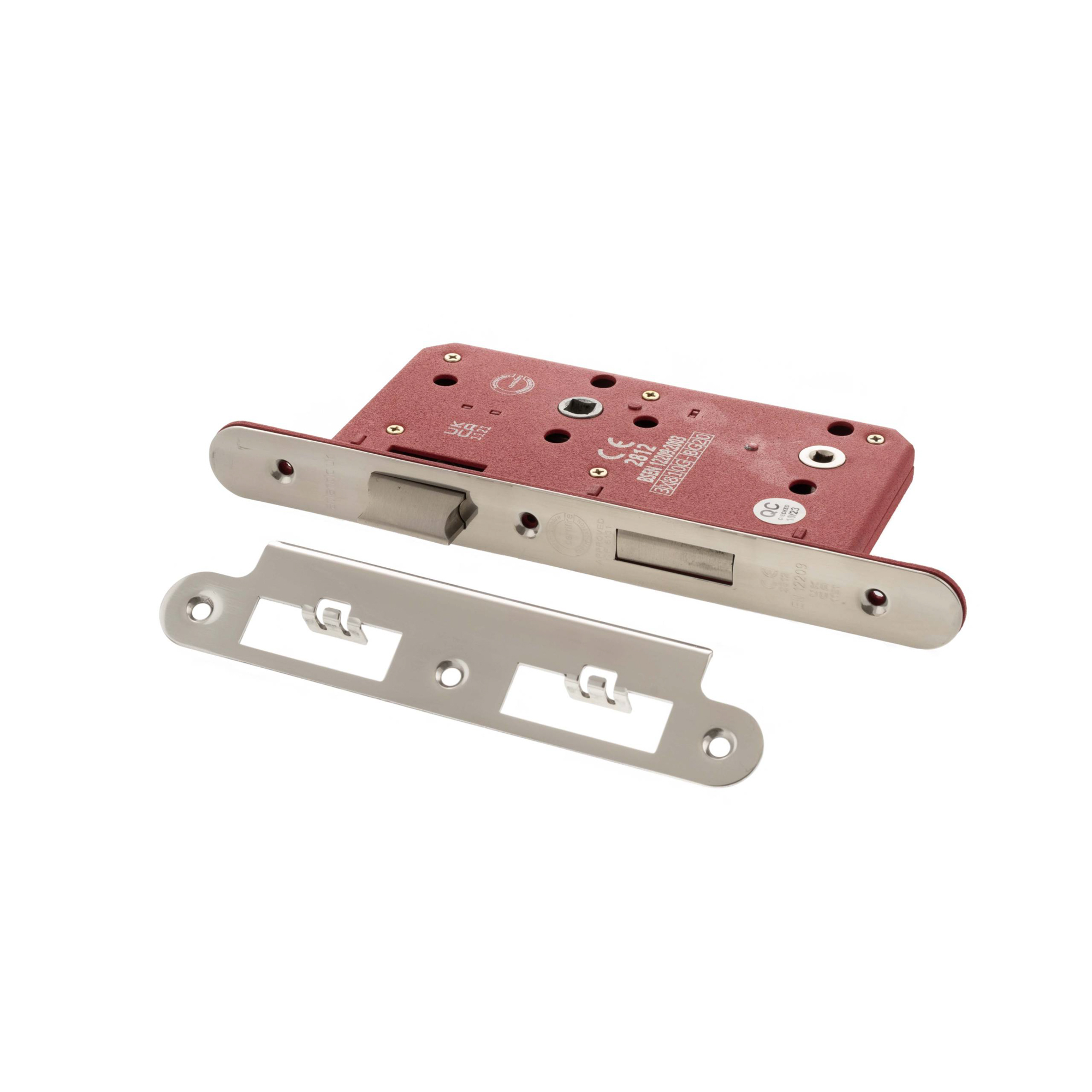 ALKDINRB60PC Atlantic DIN Radius Bathroom Lock Double Turn 60mm backset - Polished Chrome