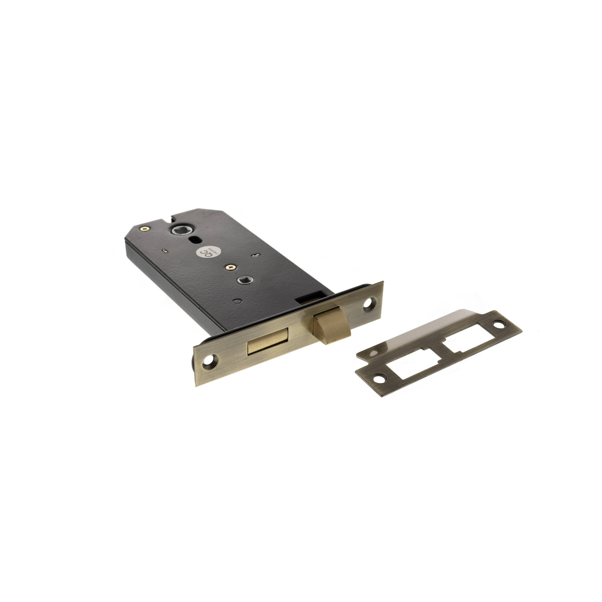 ALKHZBAB Atlantic Horizontal Bathroom Sashlock 6" - Antique Brass