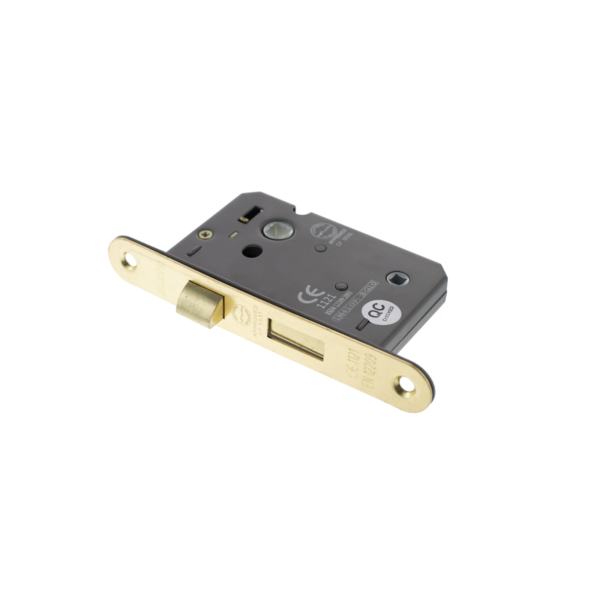 ALKRCBATH25PB Atlantic Radius Corner Bathroom Lock [CE] 2.5" - Polished Brass