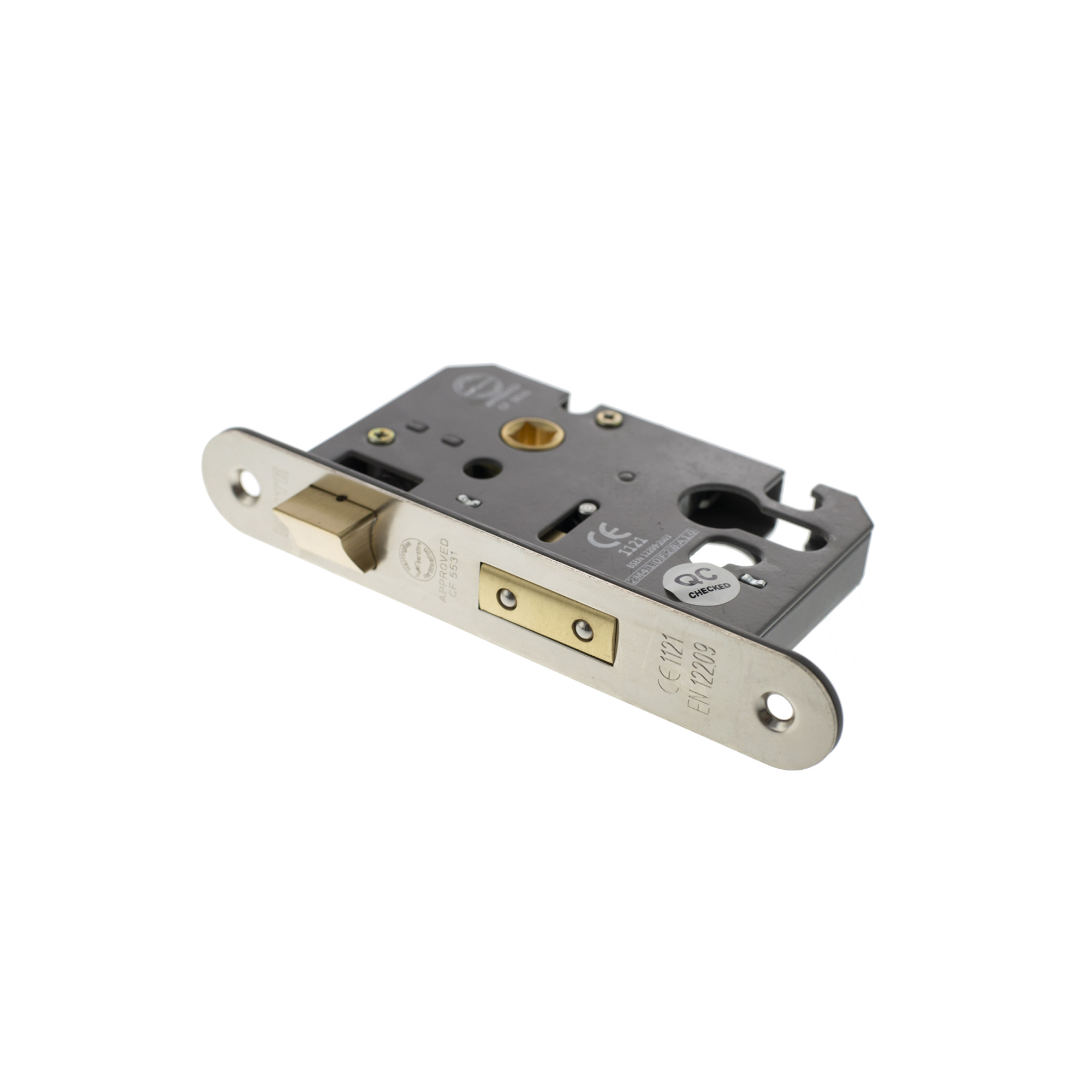 ALKRCSASHE25PN Atlantic Euro Radius Corner Sashlock [CE] 2.5" - Polished Nickel