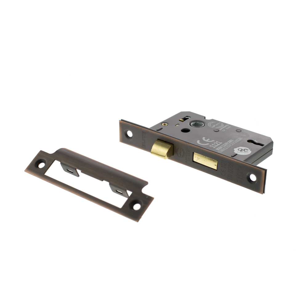 Atlantic 3 Lever Key Sashlock [CE] 2.5" - Antique Copper - Keyed Alike
