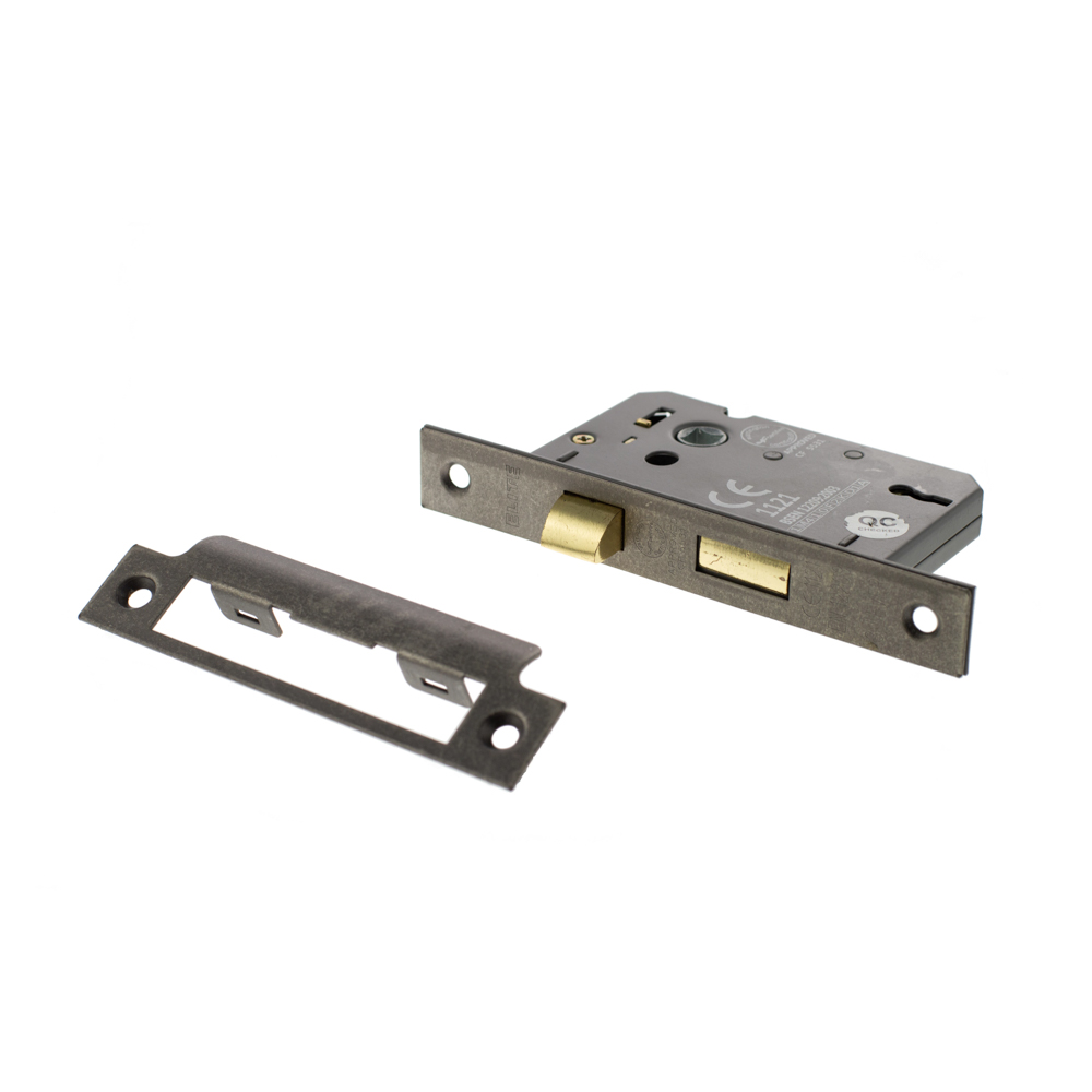 Atlantic 3 Lever Key Sashlock [CE] 2.5" - Distressed Silver - Keyed Alike