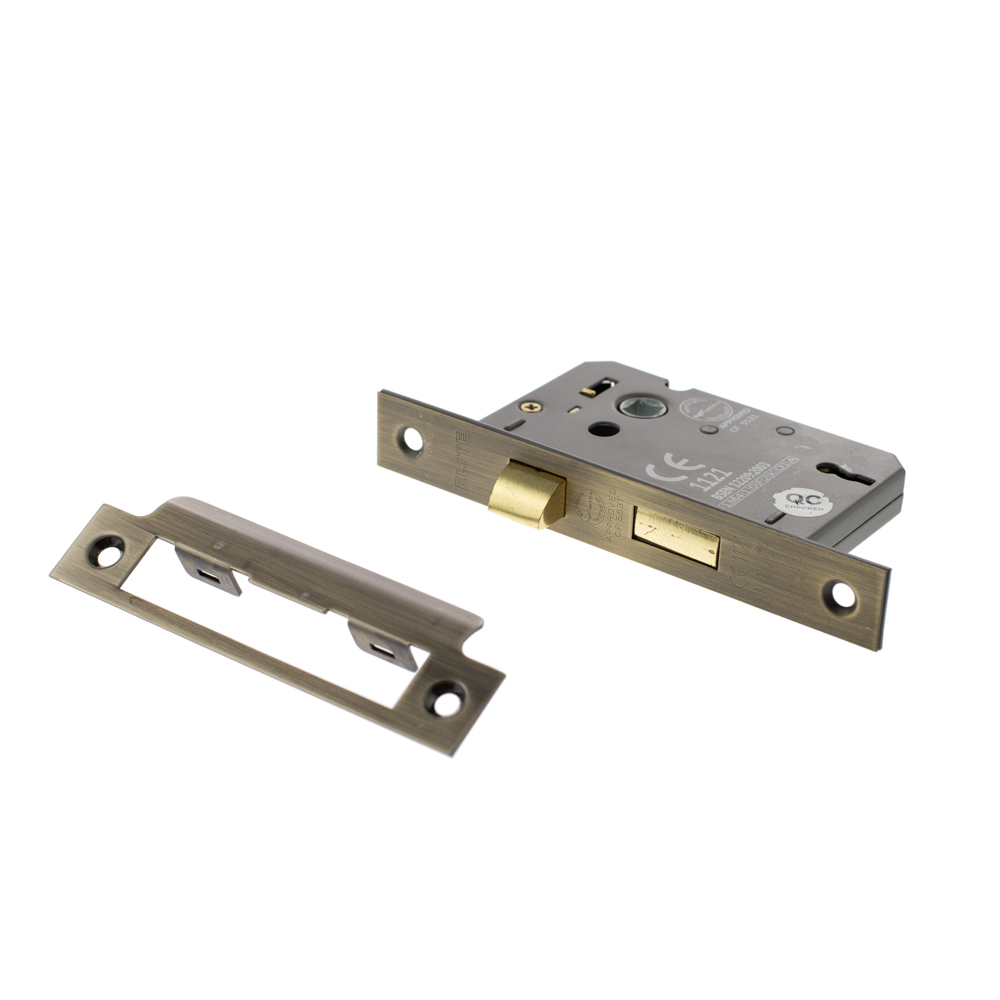 Atlantic 3 Lever Key Sashlock [CE] 2.5" - Matt Antique Brass - Key-to-differ