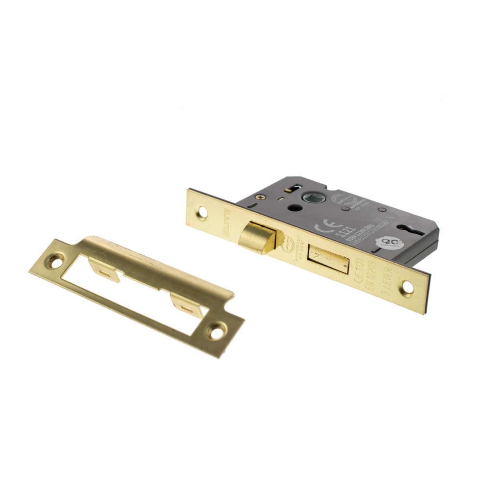Atlantic 3 Lever Key Sashlock [CE] 2.5" - Polished Brass - Key-to-differ