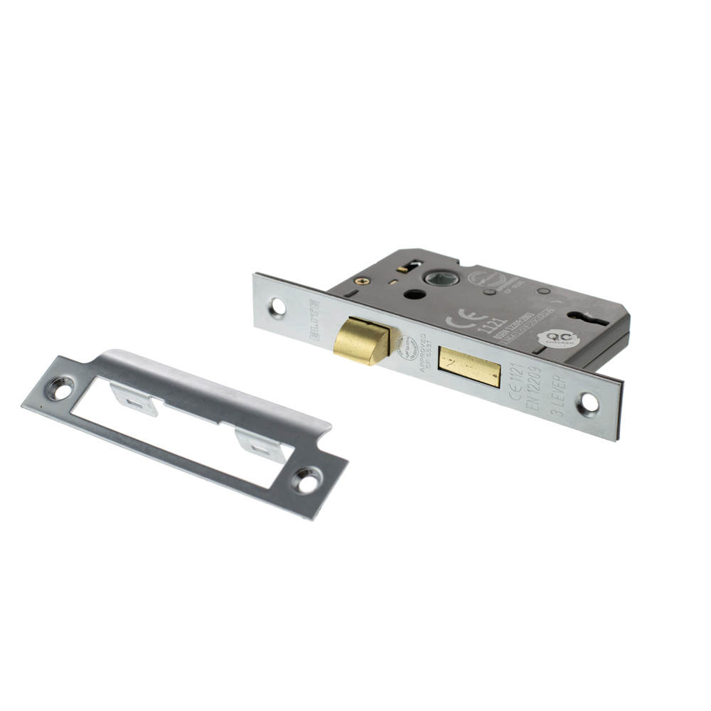 Atlantic 3 Lever Key Sashlock [CE] 2.5" - Satin Chrome - Key-to-differ