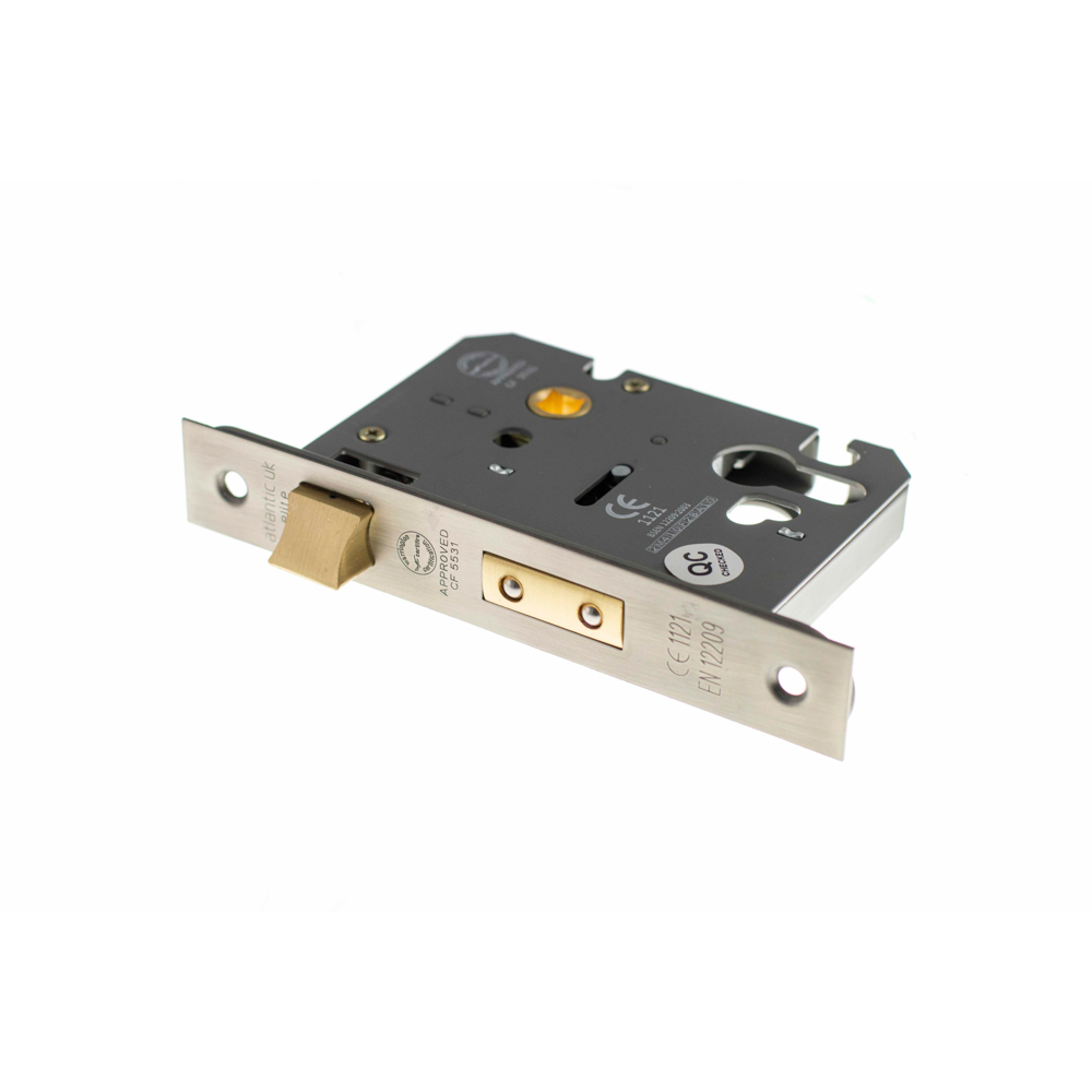 ALKSASHE3MBN Atlantic Euro Sashlock [CE] 3" - Matt Gun Metal