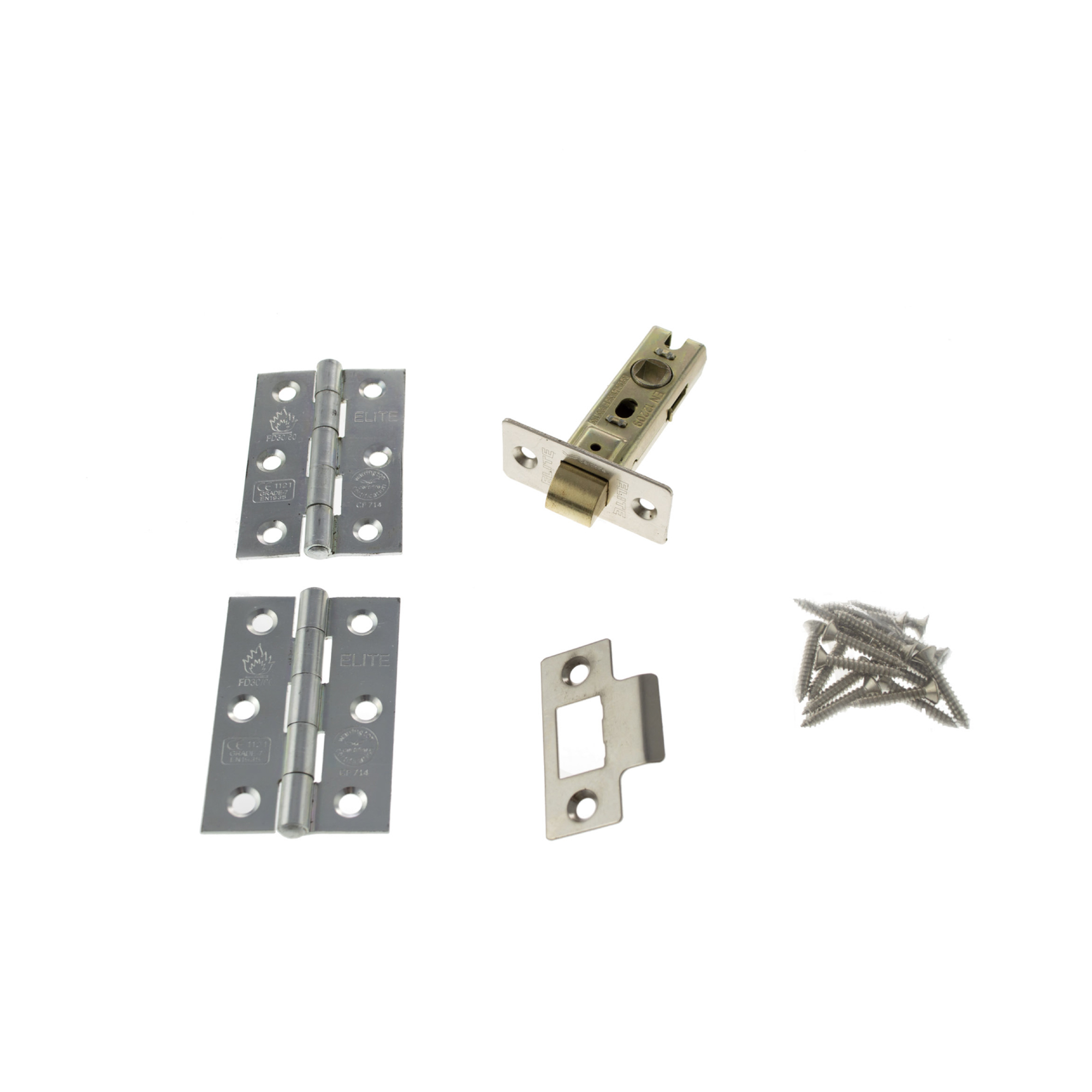 ALP2532PC Atlantic Latch Pack [CE] 2.5" (Latch x1) + 3"x2" (Hinge x3) - Polished Chrome
