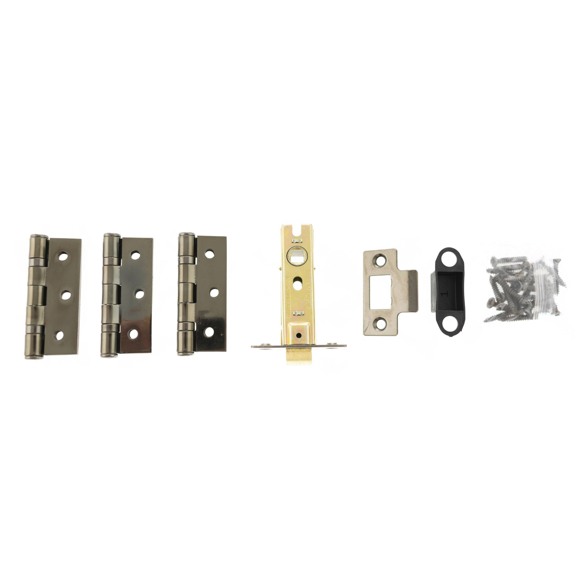 ALP332BN Atlantic Latch Pack [CE] 3" (Latch x1) + 3"x2" (Hinge x3) - Black Nickel