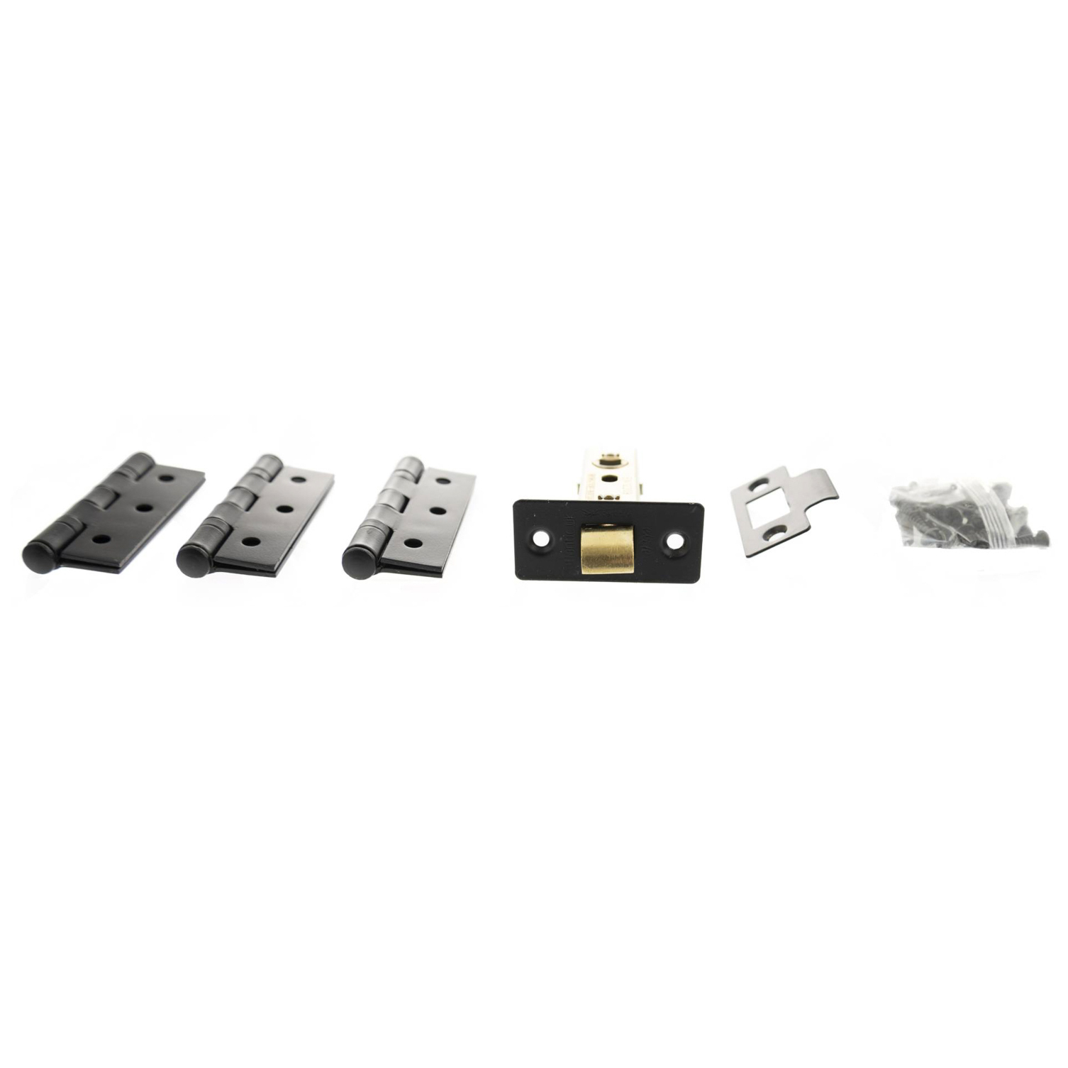 ALP332MB Atlantic Latch Pack [CE] 3" (Latch x1) + 3"x2" (Hinge x3) - Matt Black