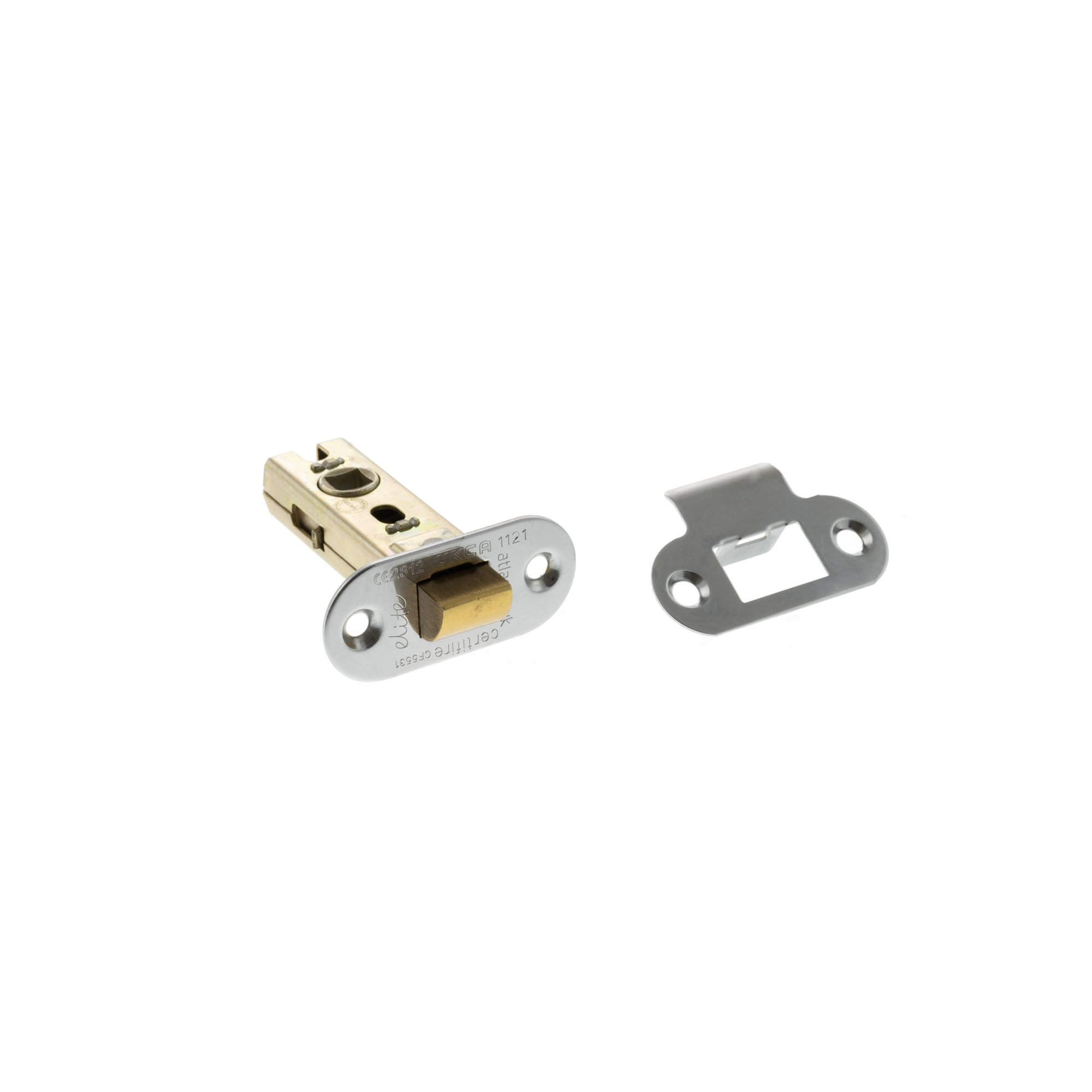 ALRCE25PC Atlantic Fire-Rated CE Marked Bolt Through Tubular Radius Latch 2.5" - Polished Chrome