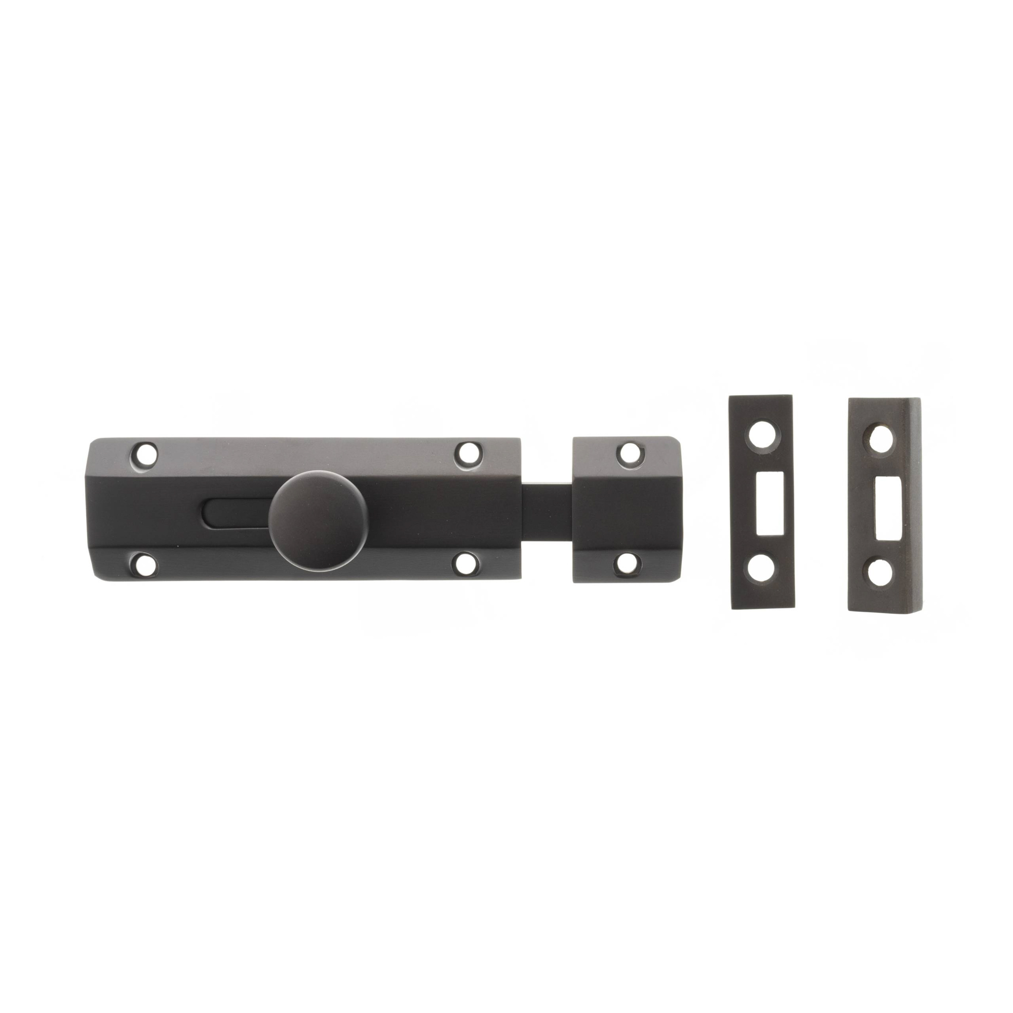ASB4UDB Atlantic Solid Brass Surface Door Bolt 4" - Urban Dark Bronze